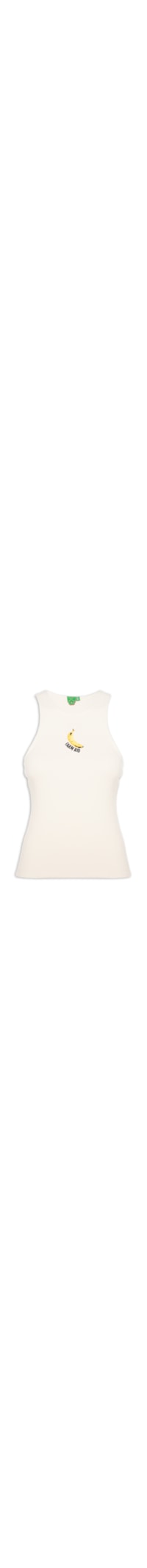 Regata Feminina Bordada Banana – Off White