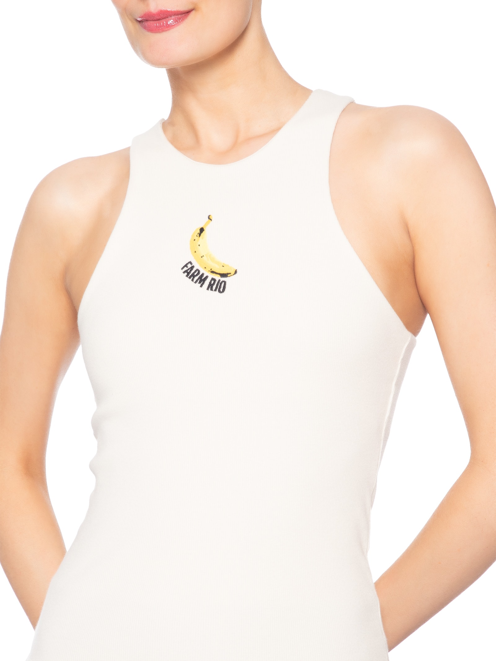 Regata Feminina Bordada Banana – Off White Farm