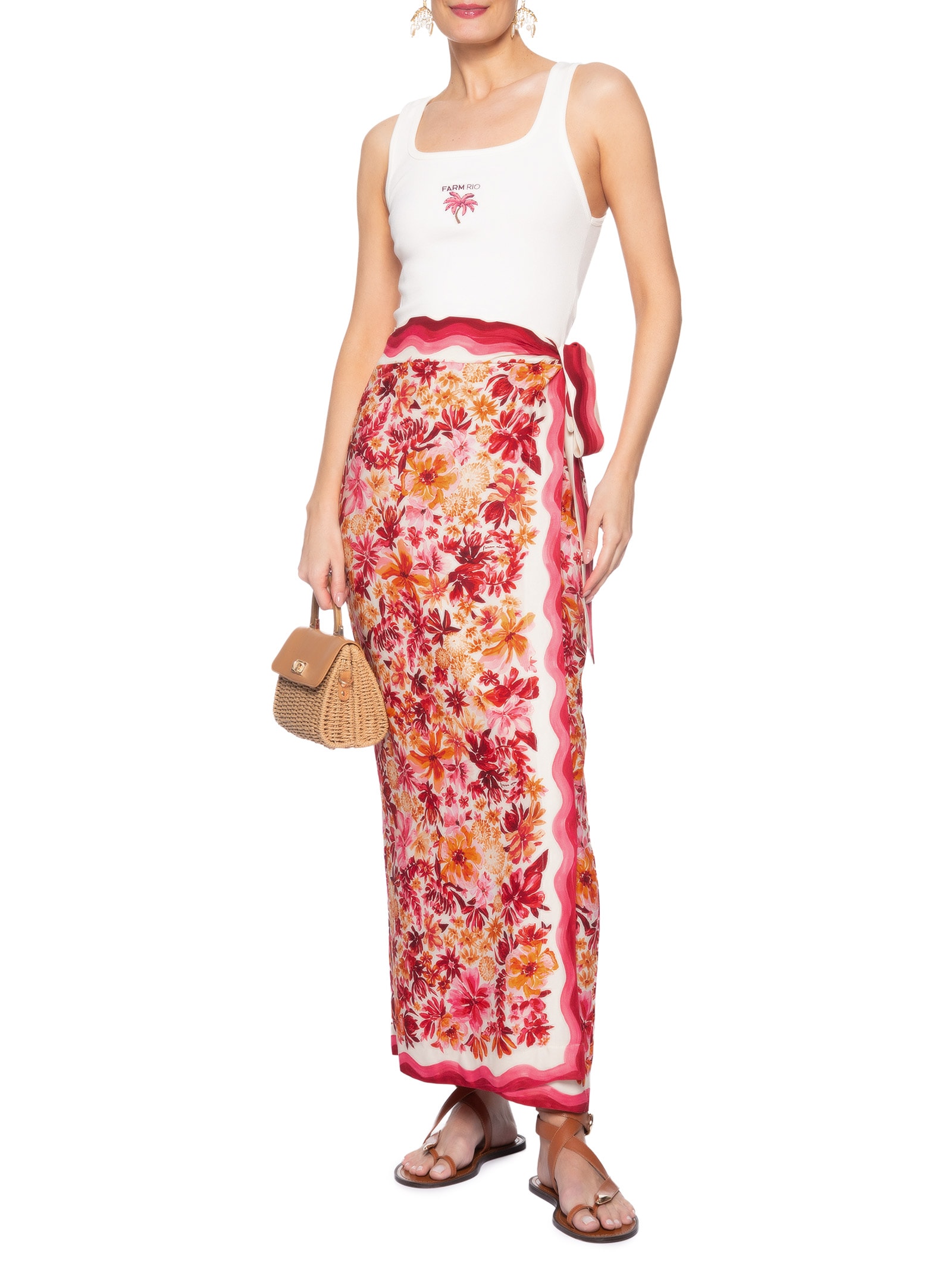 Regata Feminina Bordada Coqueiro – Branco Farm