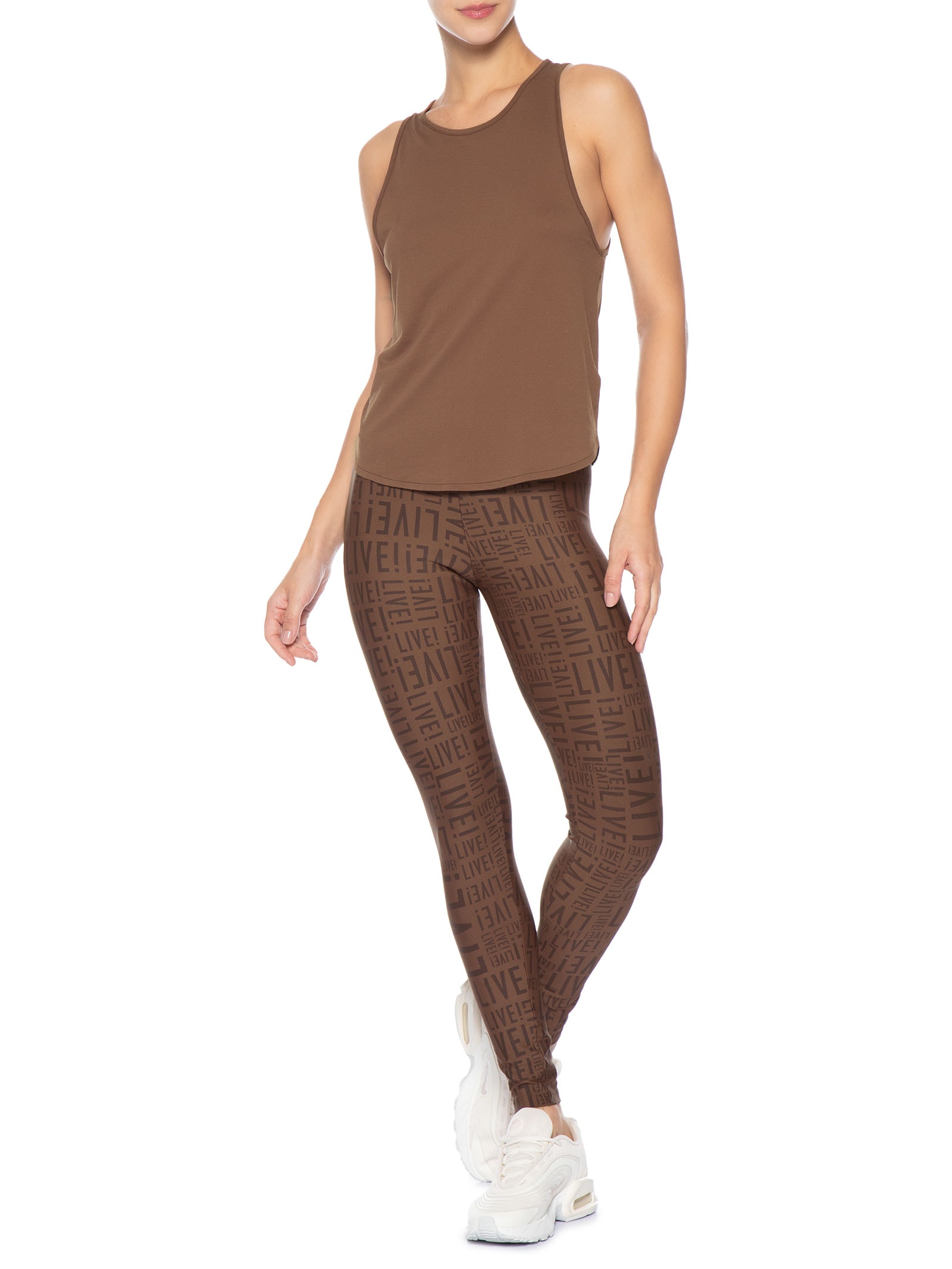 Regata Feminina Breath Back Comfort Marrom Live!