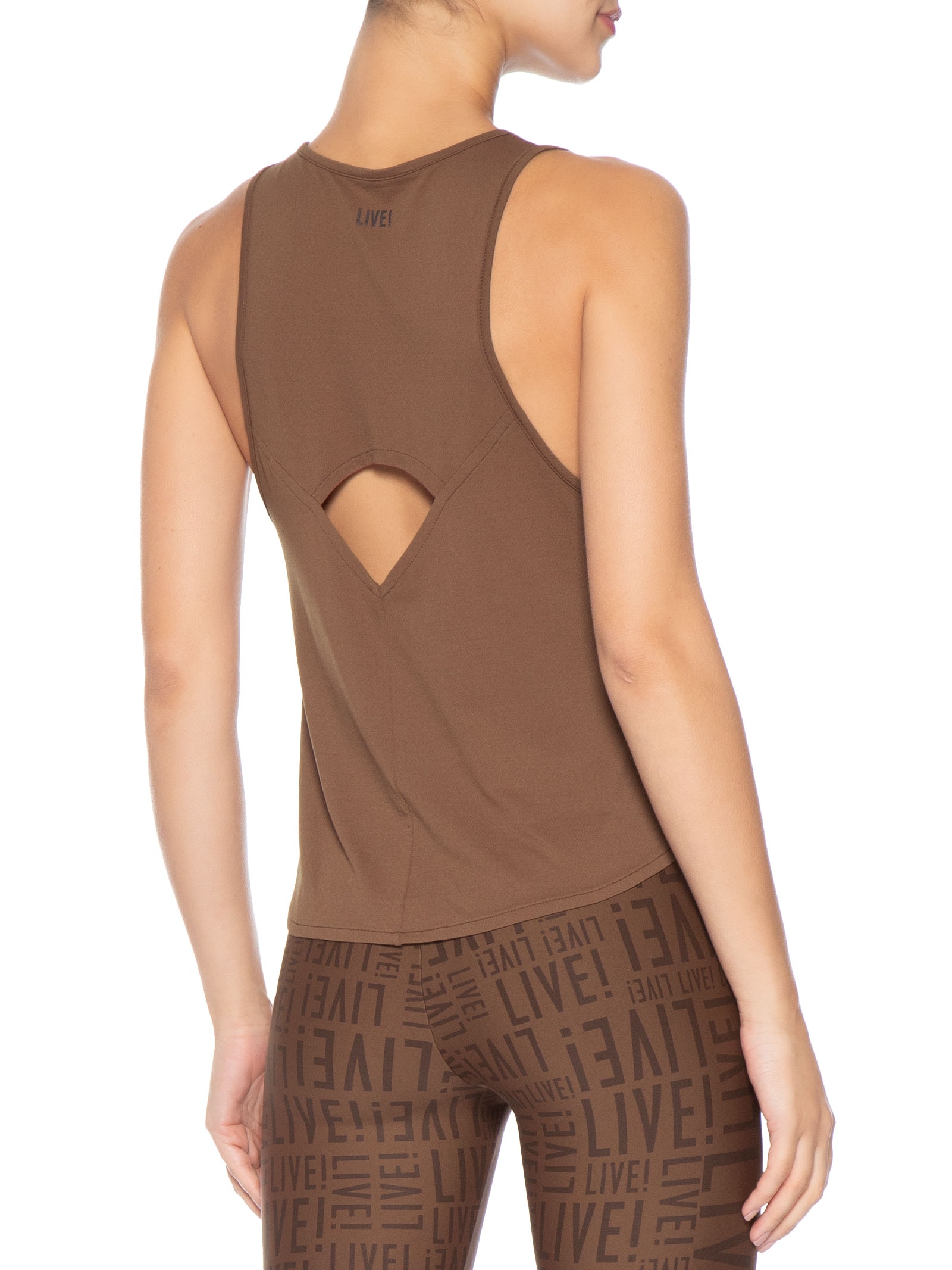 Regata Feminina Breath Back Comfort Marrom Live!