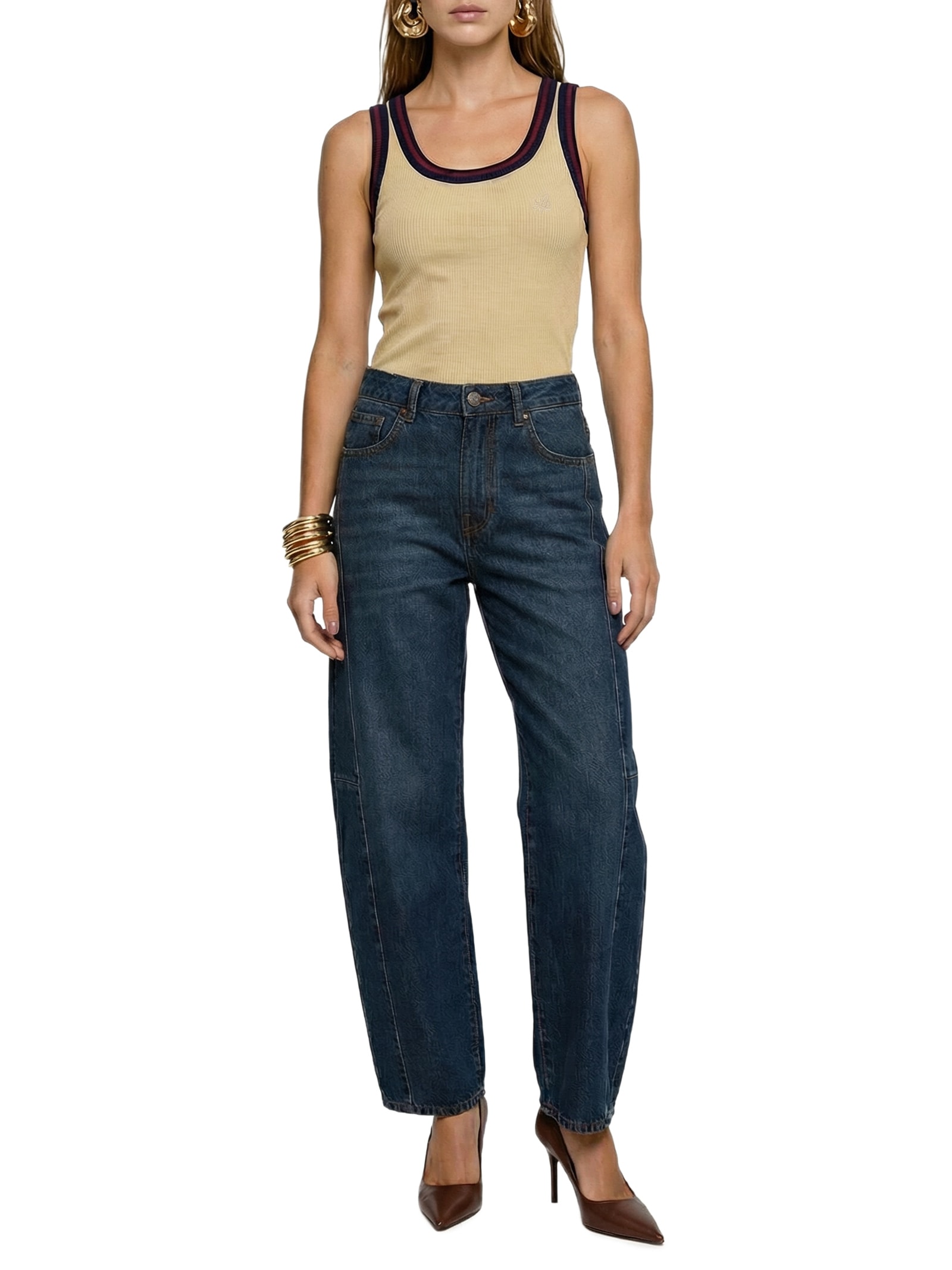 Regata Feminina Canelada Bege Lança Perfume