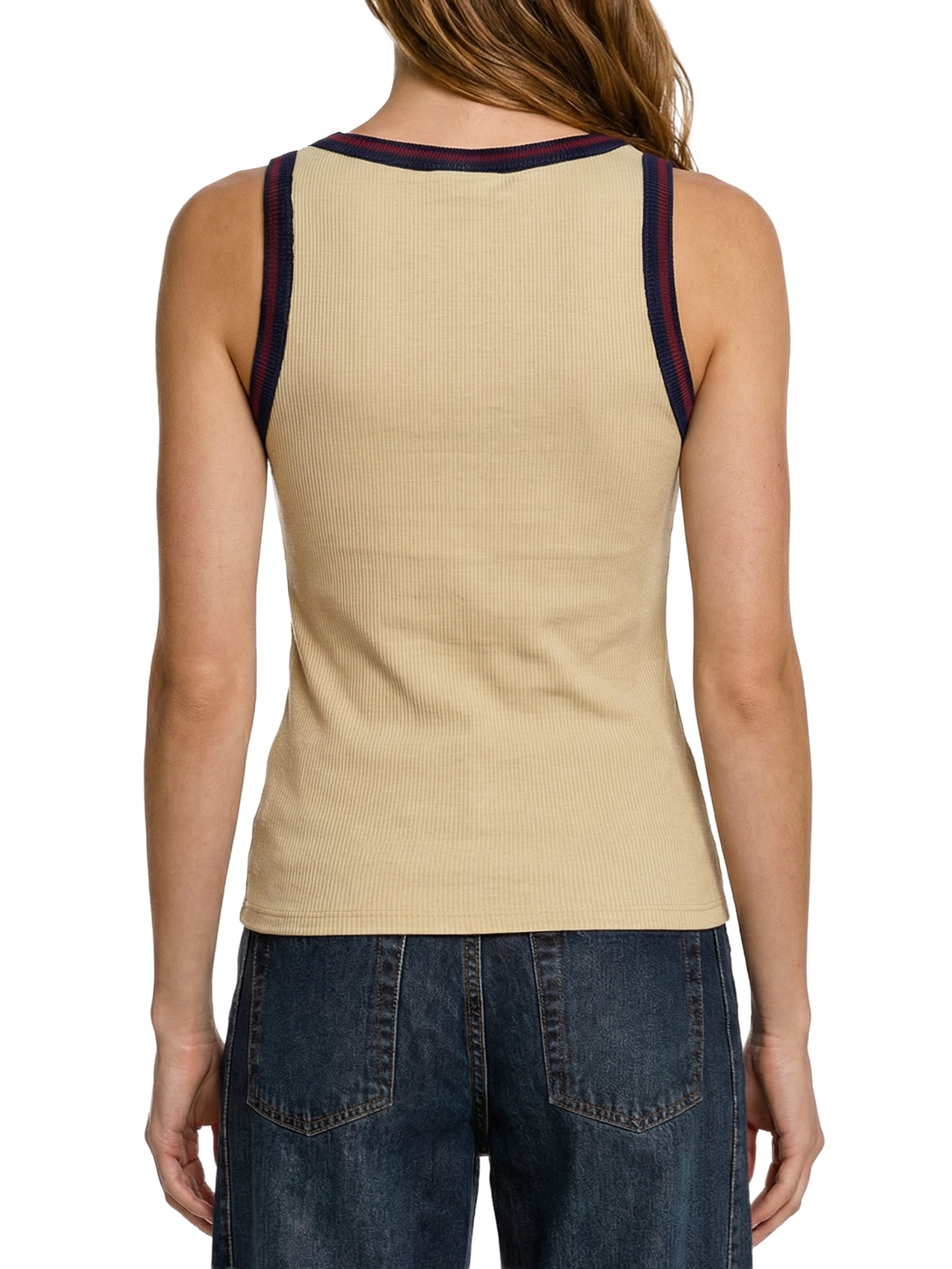 Regata Feminina Canelada Bege Lança Perfume