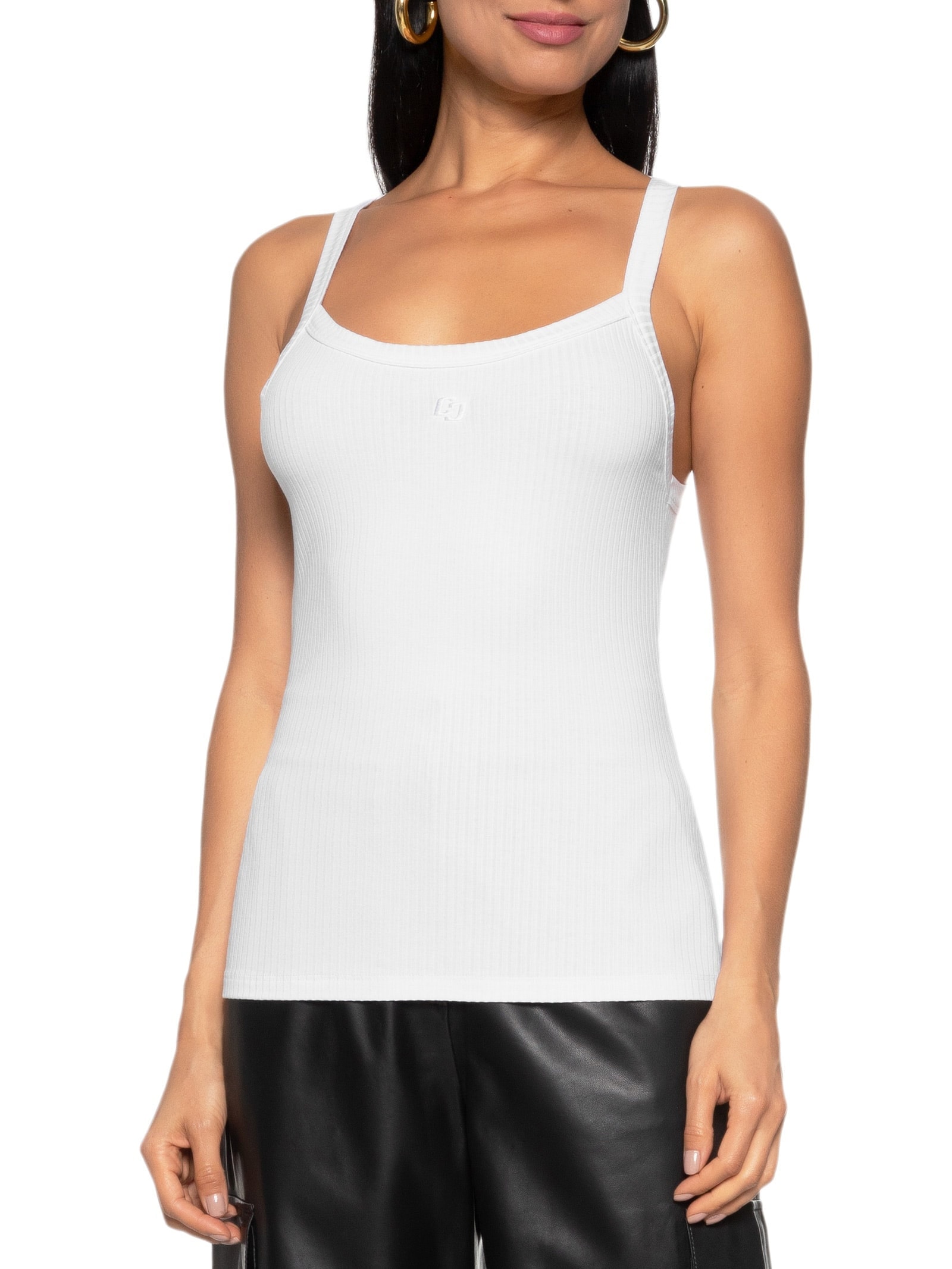 Regata Feminina Canelada Branco Colcci