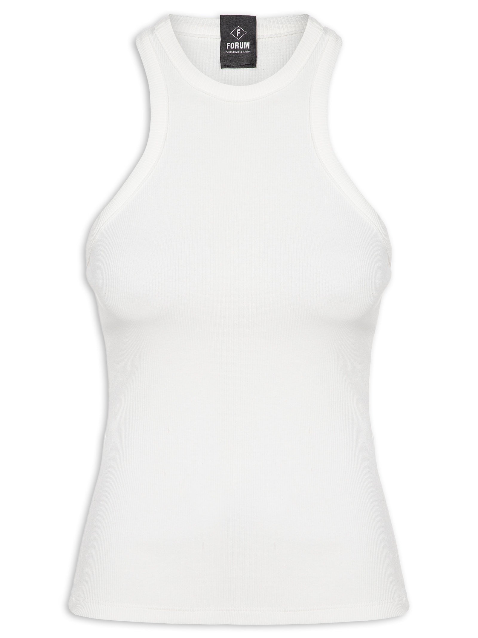 Regata Feminina Canelada Branco  Forum