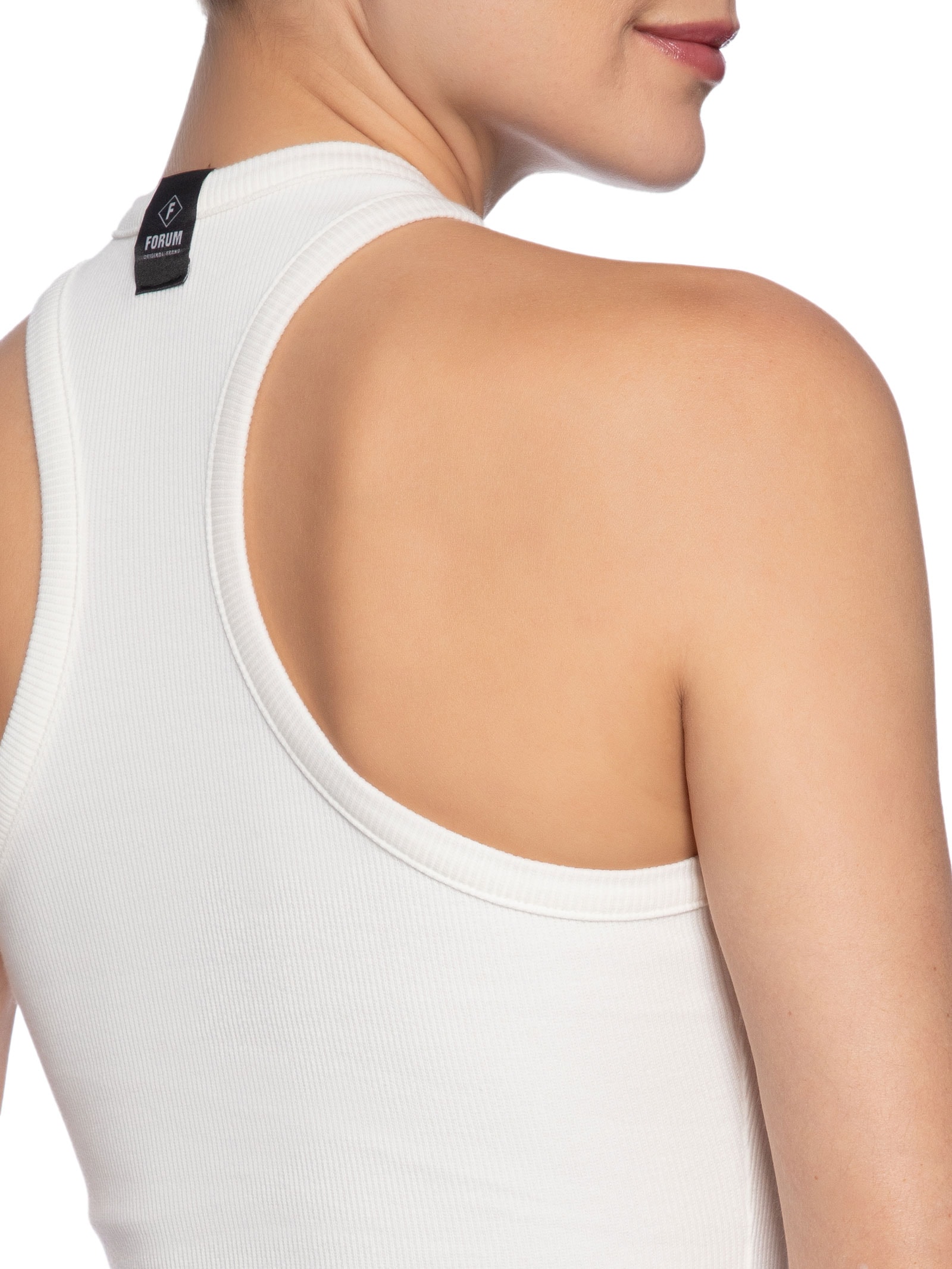 Regata Feminina Canelada Branco  Forum