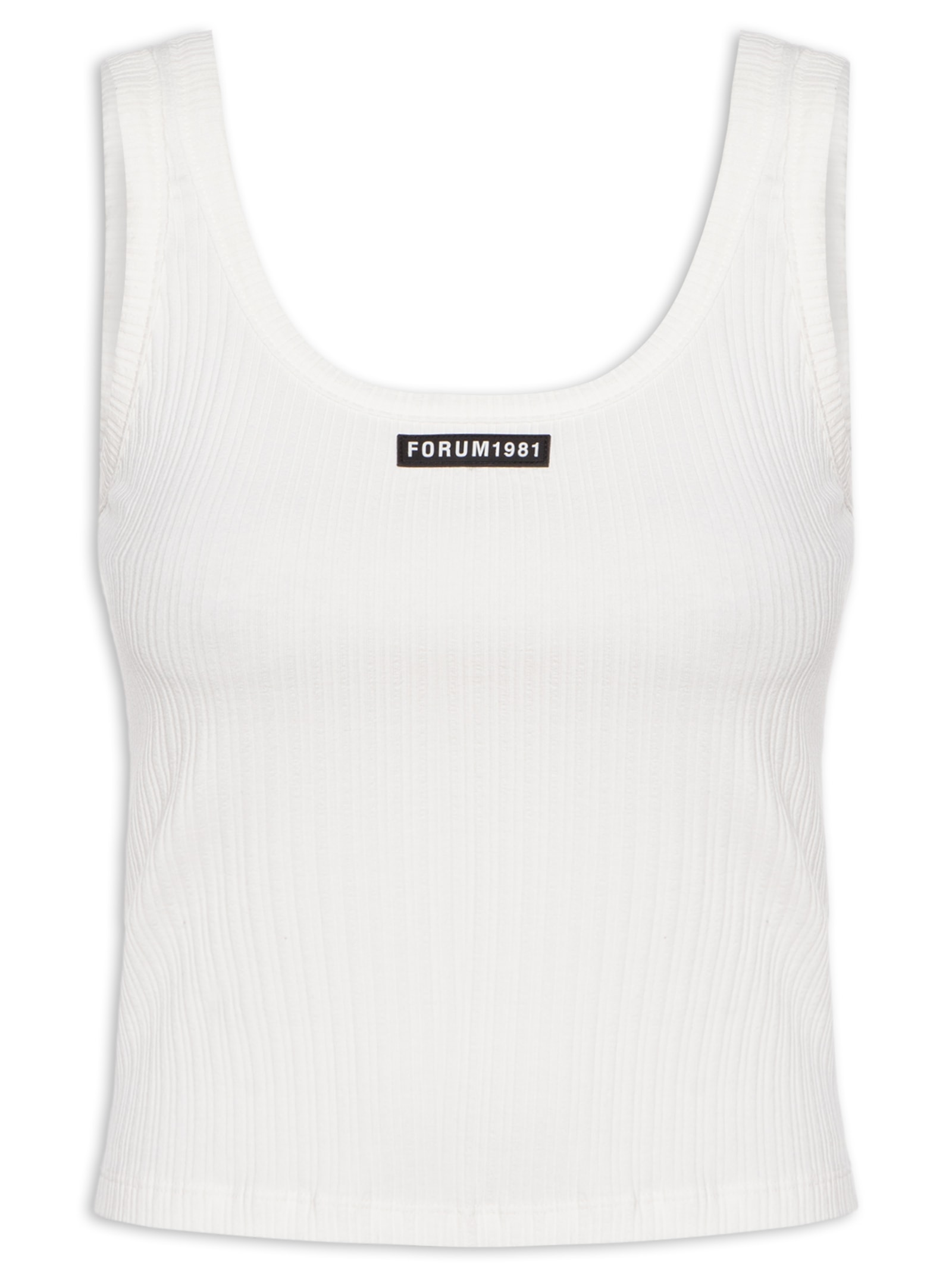 Regata Feminina Canelada Branco Forum