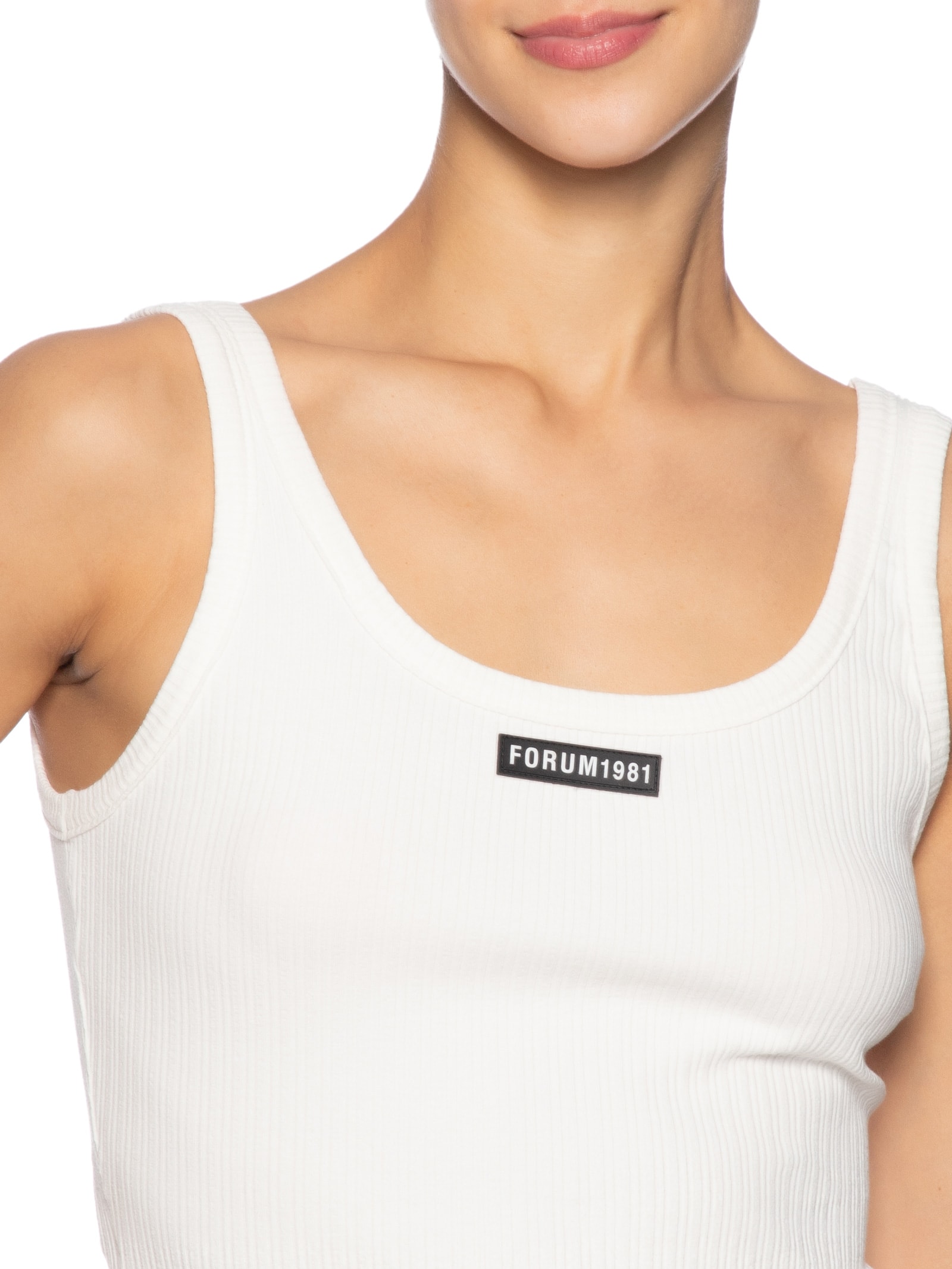 Regata Feminina Canelada Branco Forum