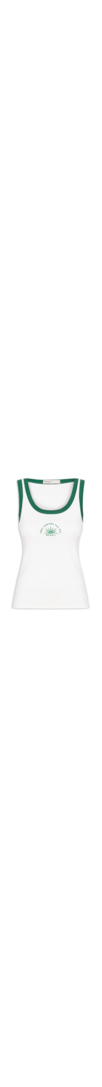 Regata Feminina Canelada Brasil - Branco