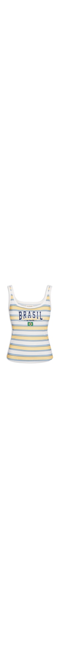 Regata Feminina Canelada Brasil - Branco