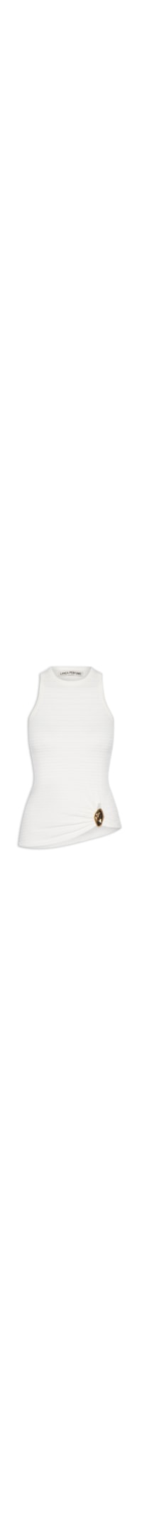 Regata Feminina Canelada Com Metal - Branco