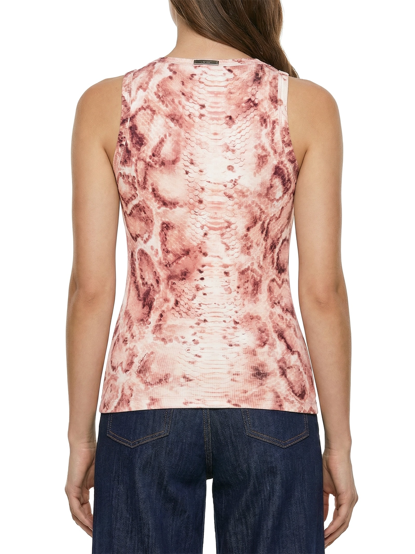 Regata Feminina Canelada Estampada Rosa Lança Perfume