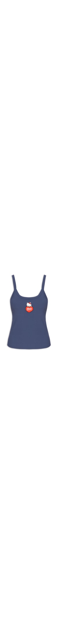Regata Feminina Canelada Hello Kitty - Azul