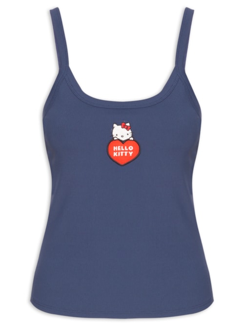 Regata Feminina Canelada Hello Kitty – Azul