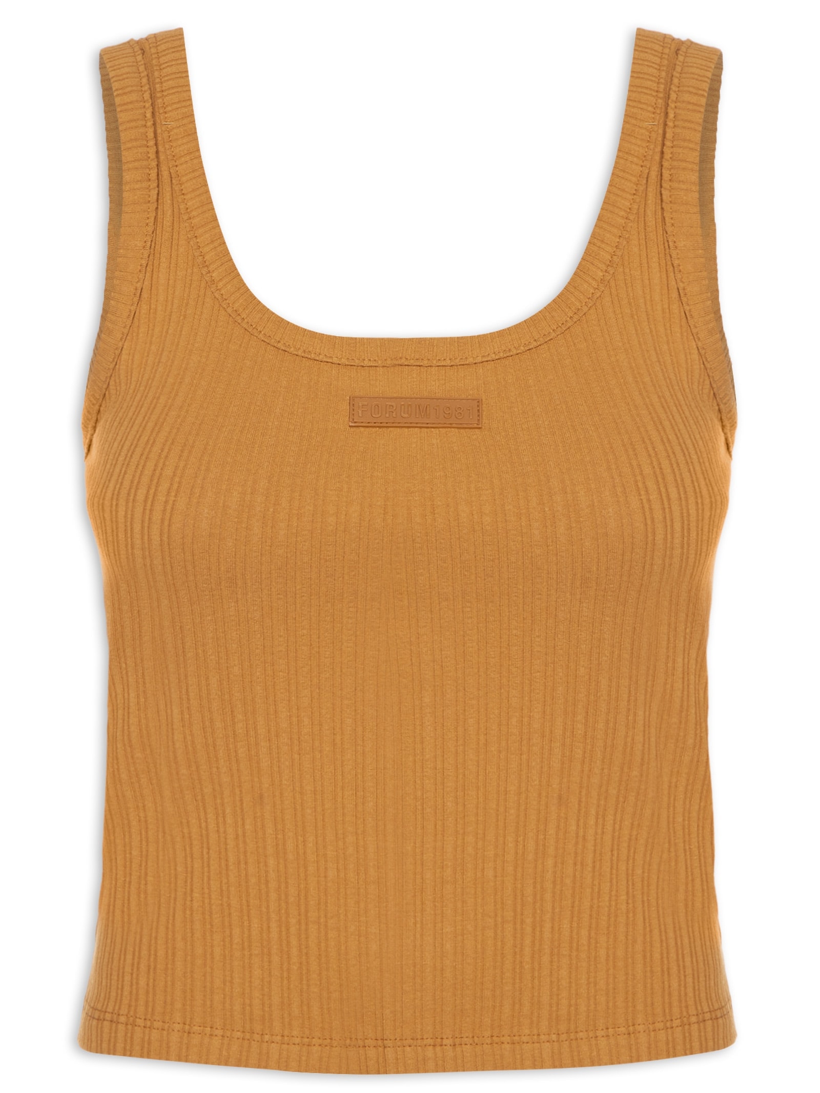 Regata Feminina Canelada Marrom Forum