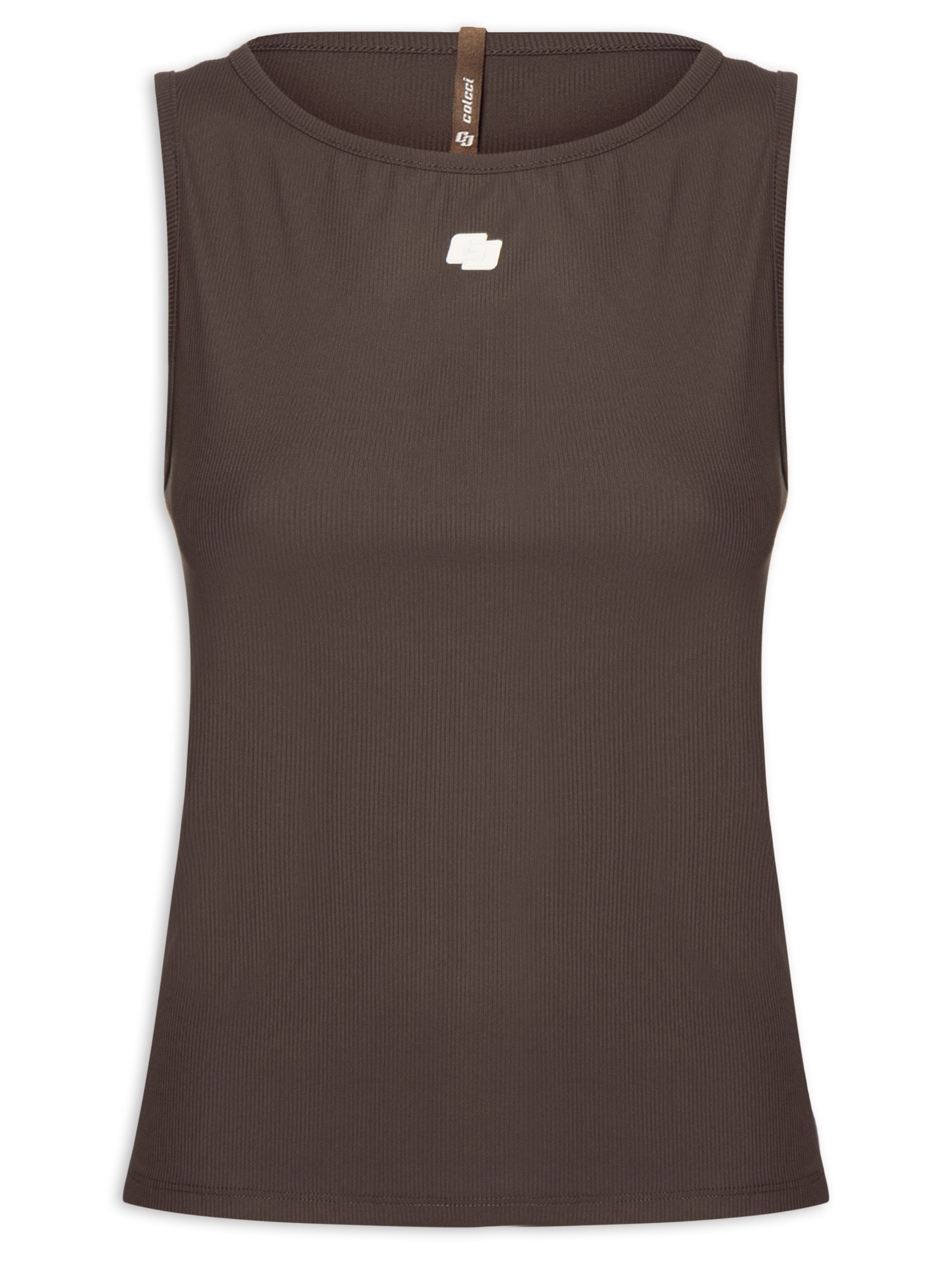 Regata Feminina Canelada Marrom Colcci