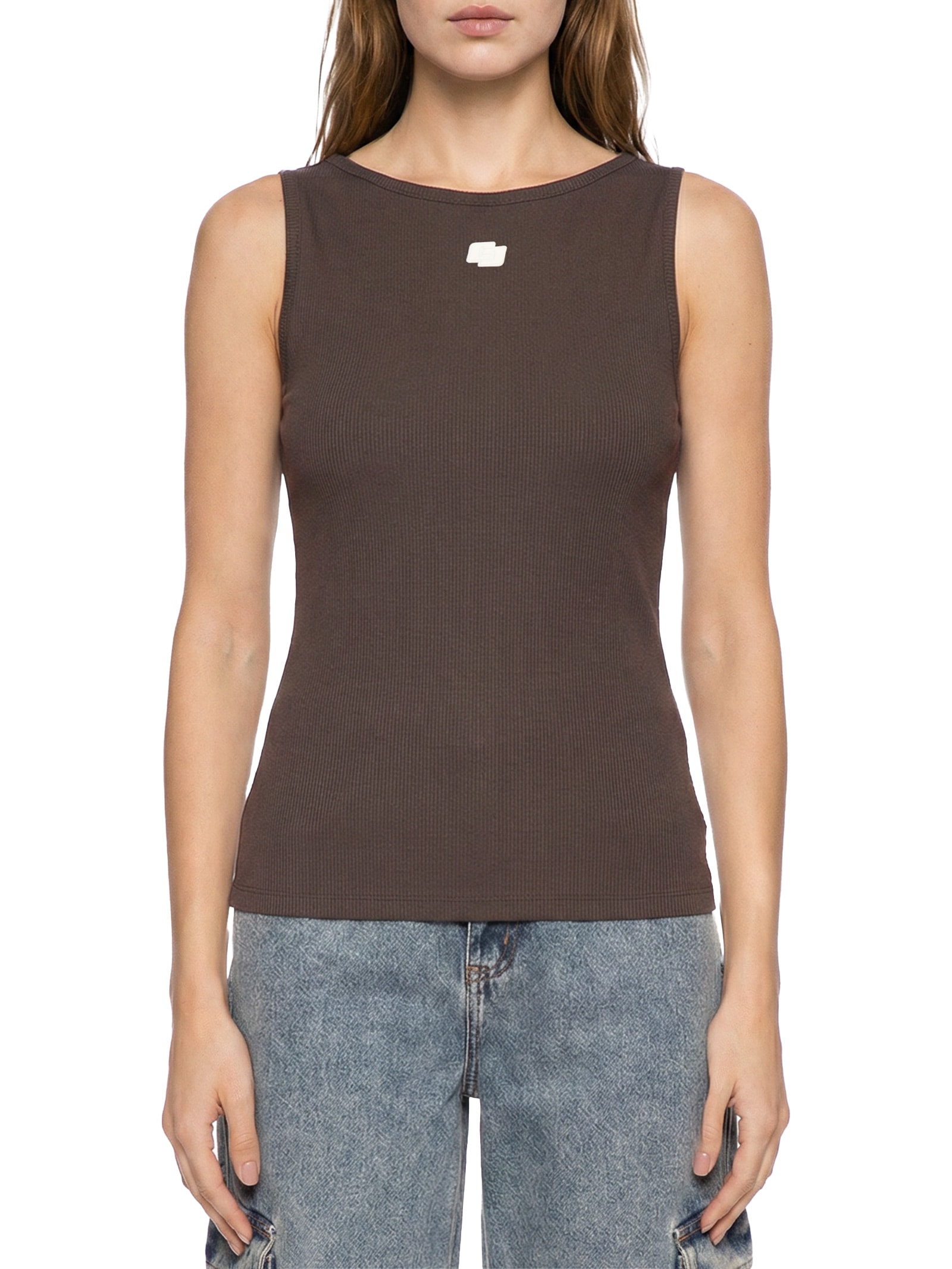 Regata Feminina Canelada Marrom Colcci