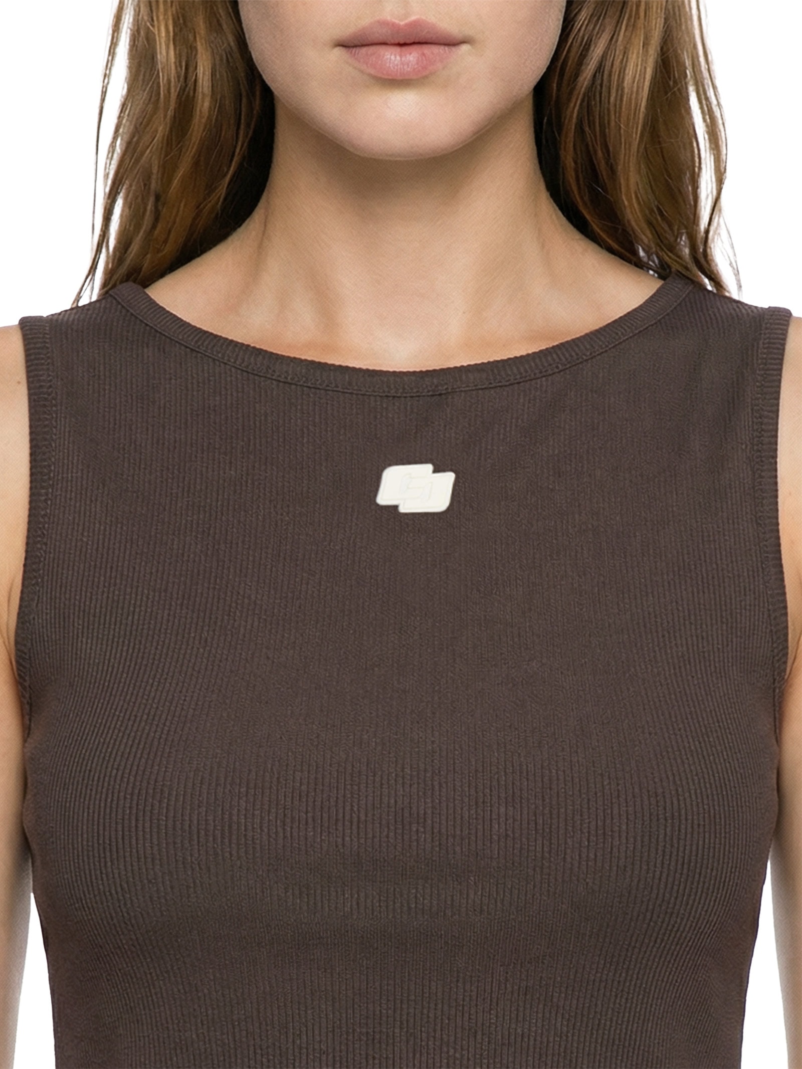 Regata Feminina Canelada Marrom Colcci