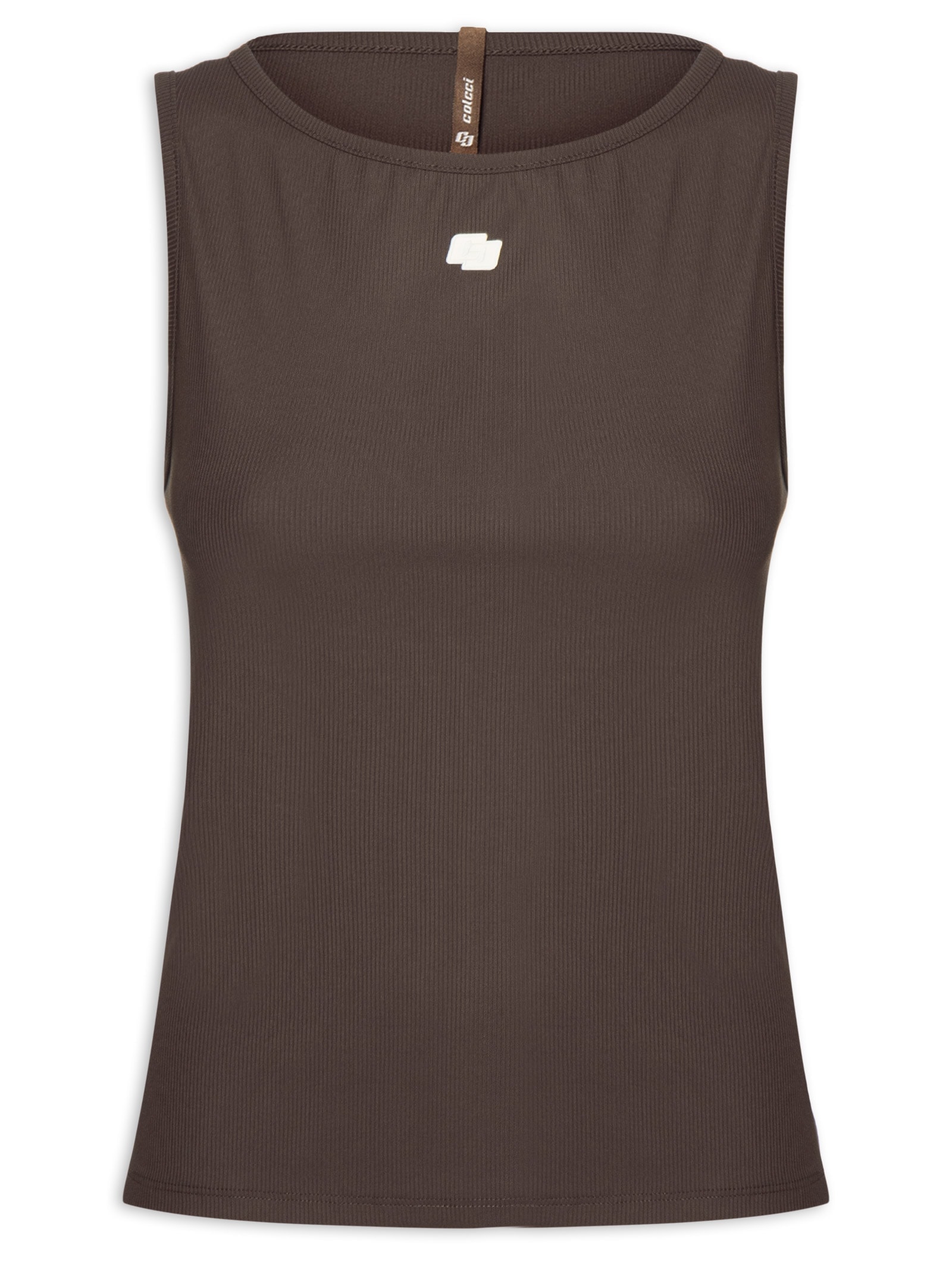 Regata Feminina Canelada Marrom Colcci
