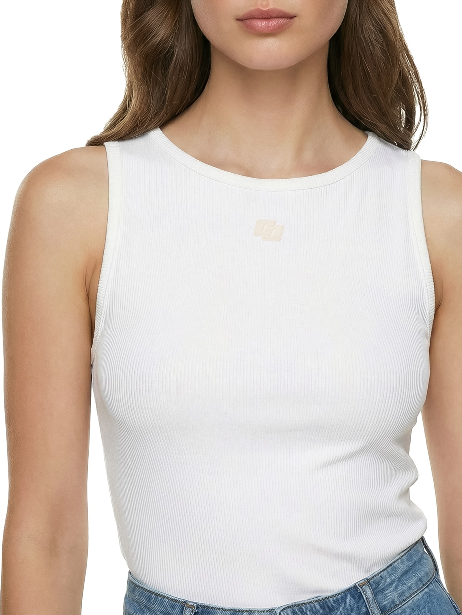 Regata Feminina Canelada Off White Colcci