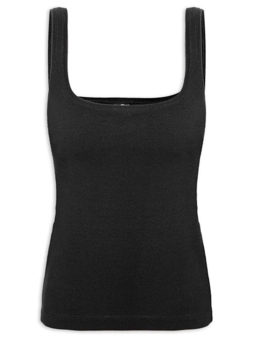 Regata Feminina Canelada – Preto