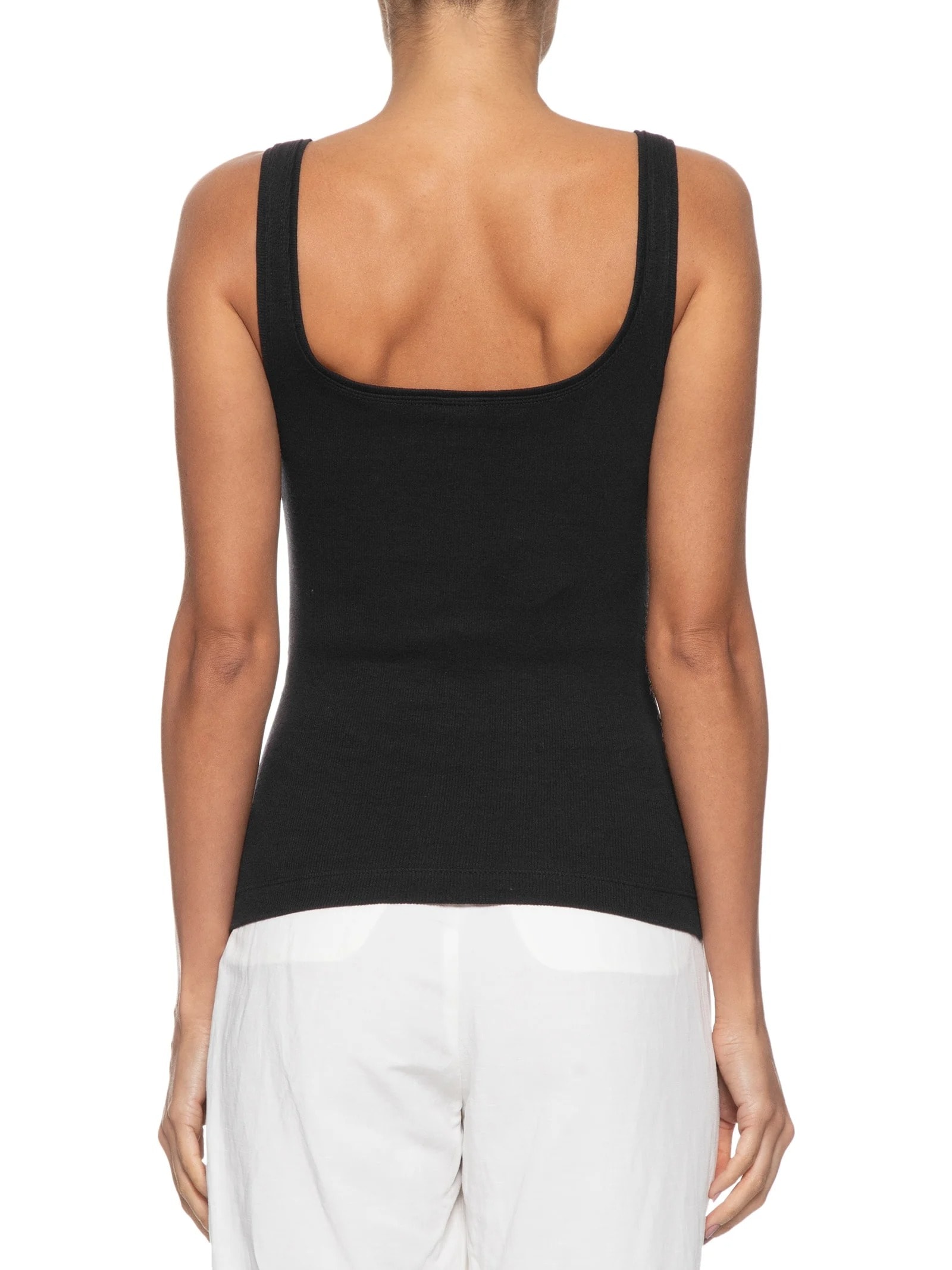 Regata Feminina Canelada Preto Hering