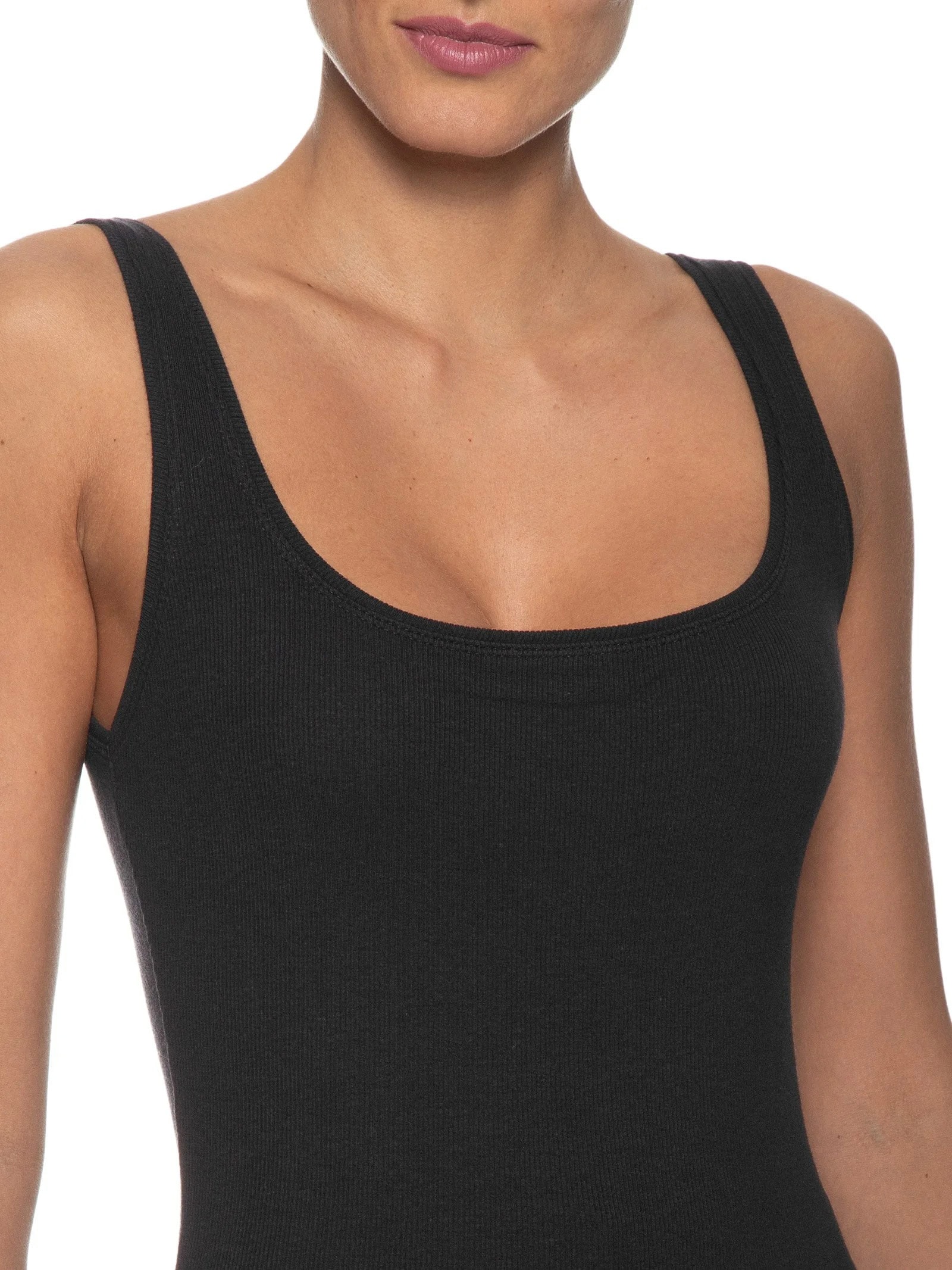 Regata Feminina Canelada Preto Hering