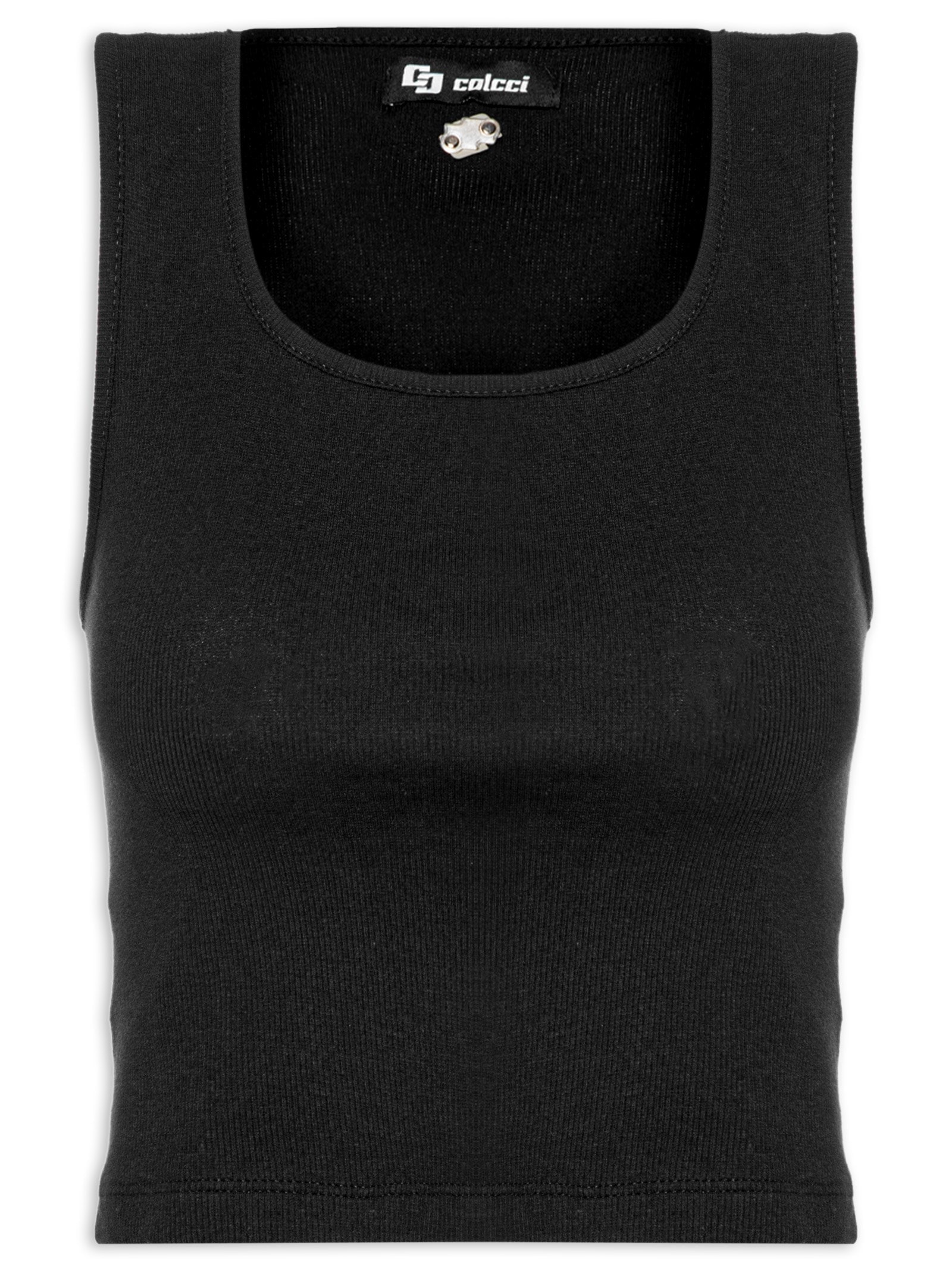 Regata Feminina Canelada Preto Colcci