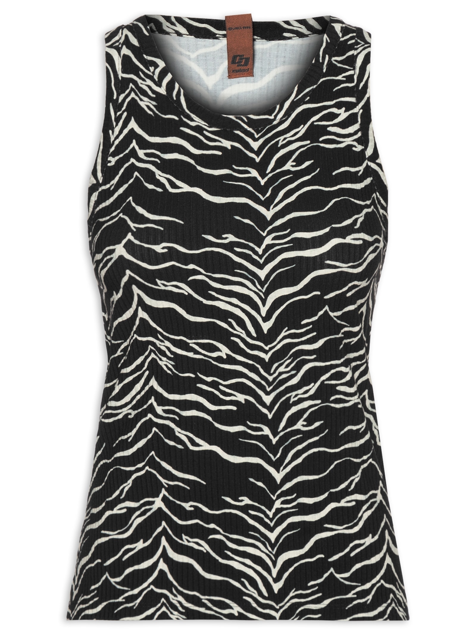 Regata Feminina Canelada Preto Colcci