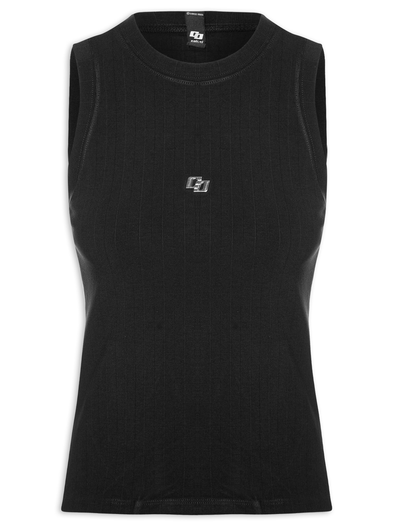 Regata Feminina Canelada Preto Colcci