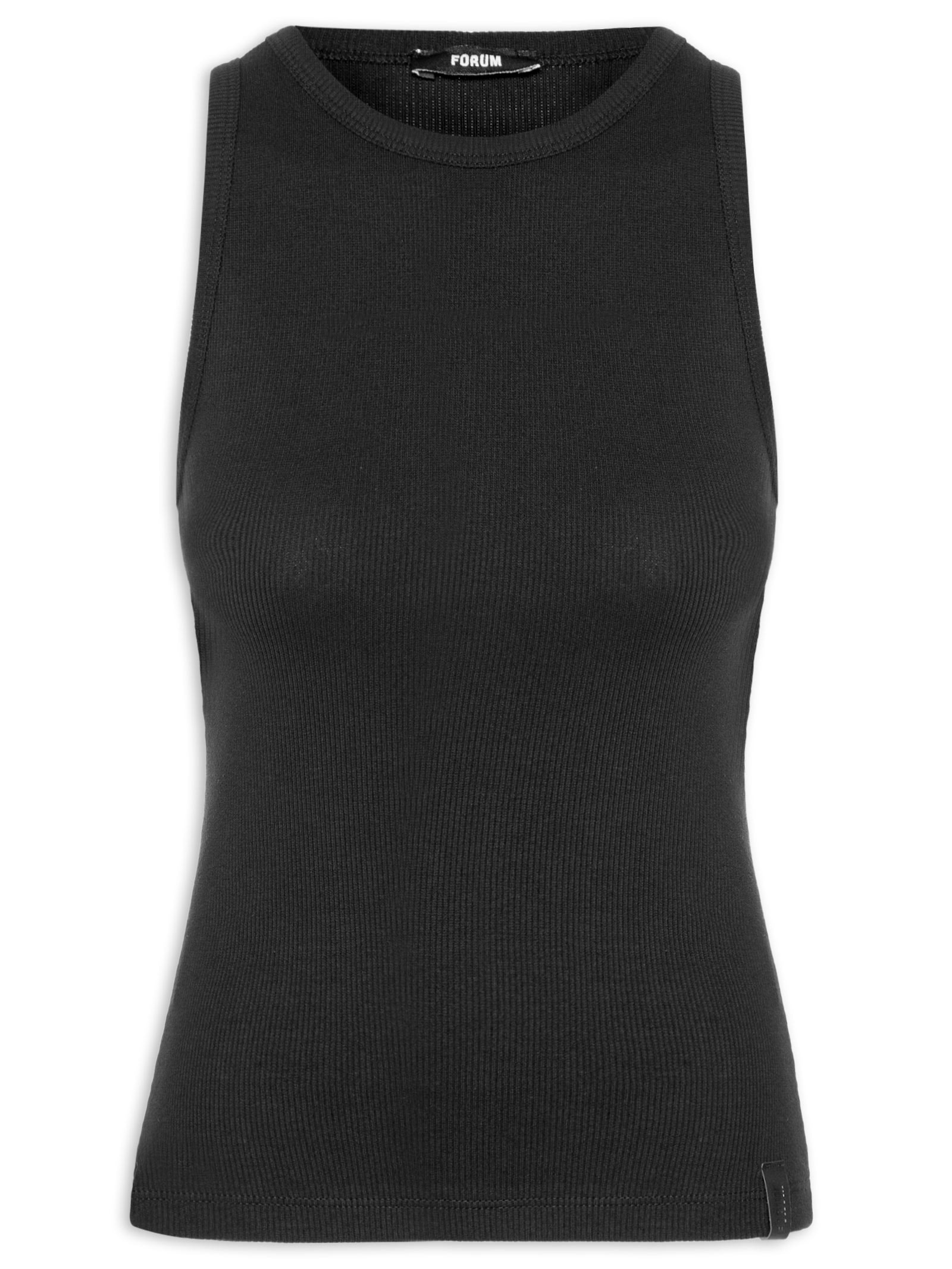 Regata Feminina Canelada Preto Forum