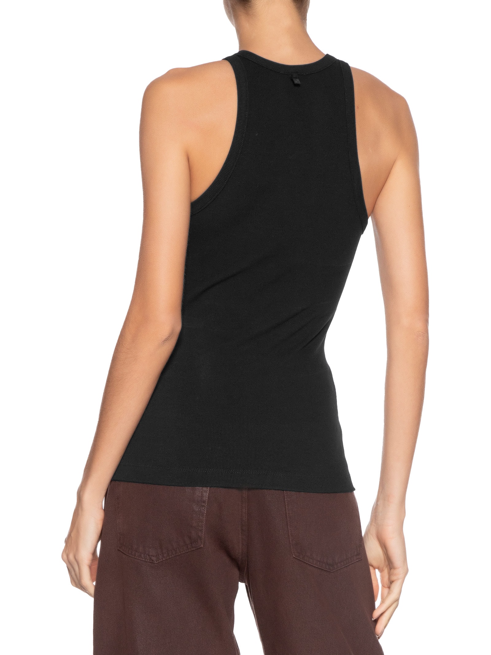 Regata Feminina Canelada Preto Forum