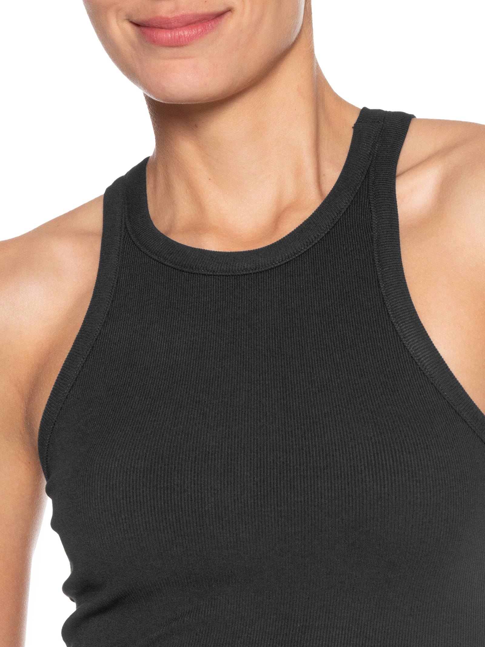 Regata Feminina Canelada Preto Forum