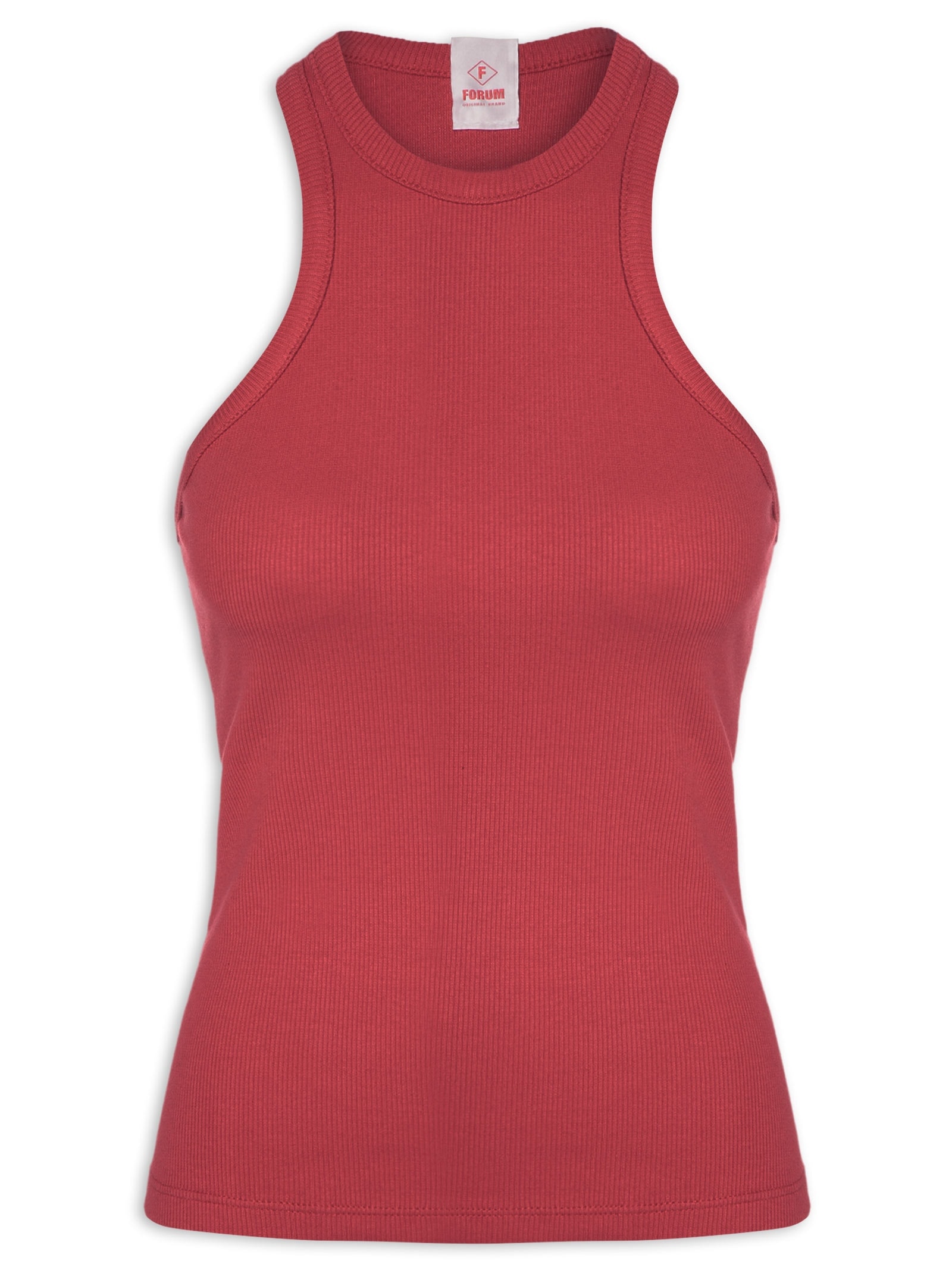 Regata Feminina Canelada Vermelho Forum