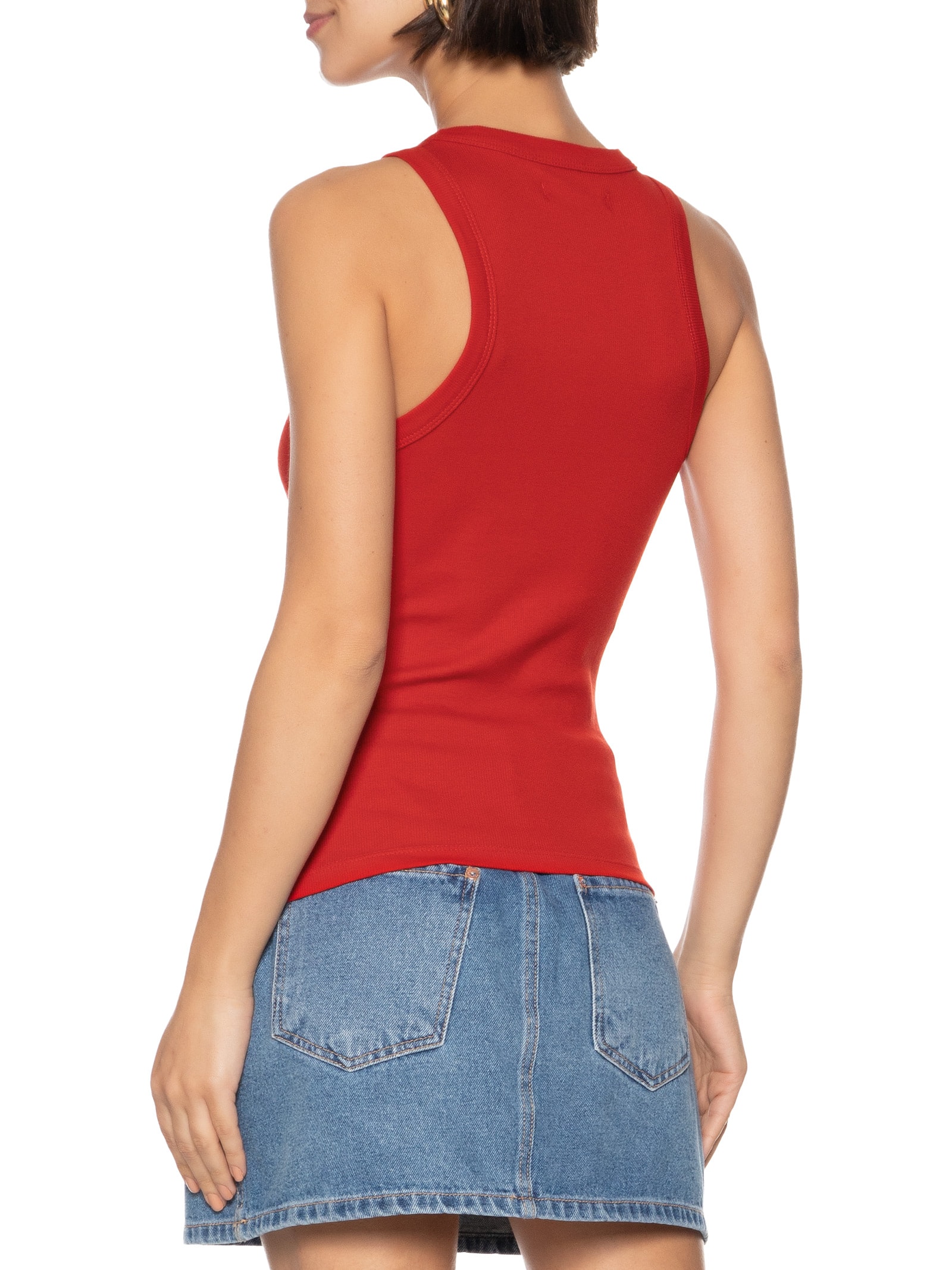 Regata Feminina Canelada Vermelho Colcci