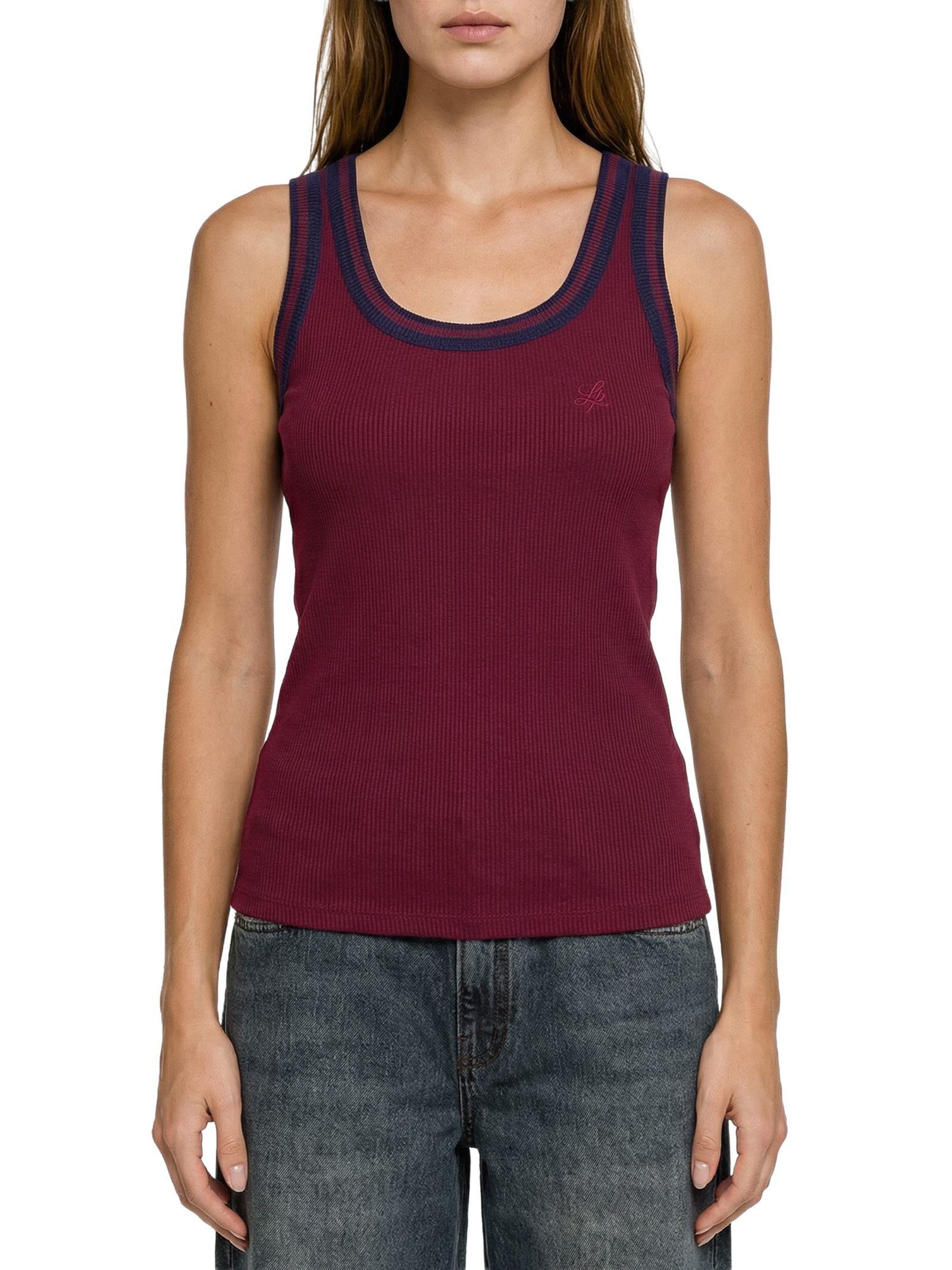 Regata Feminina Canelada Vermelho Lança Perfume