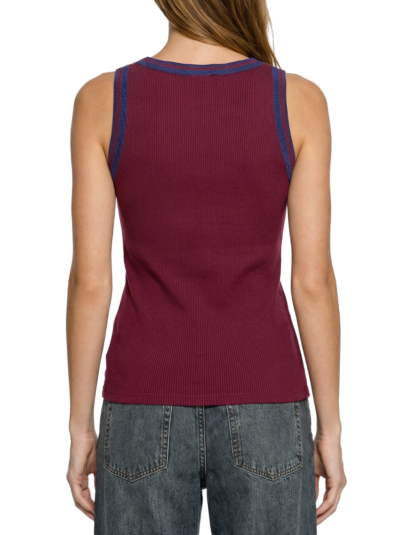 Regata Feminina Canelada Vermelho Lança Perfume