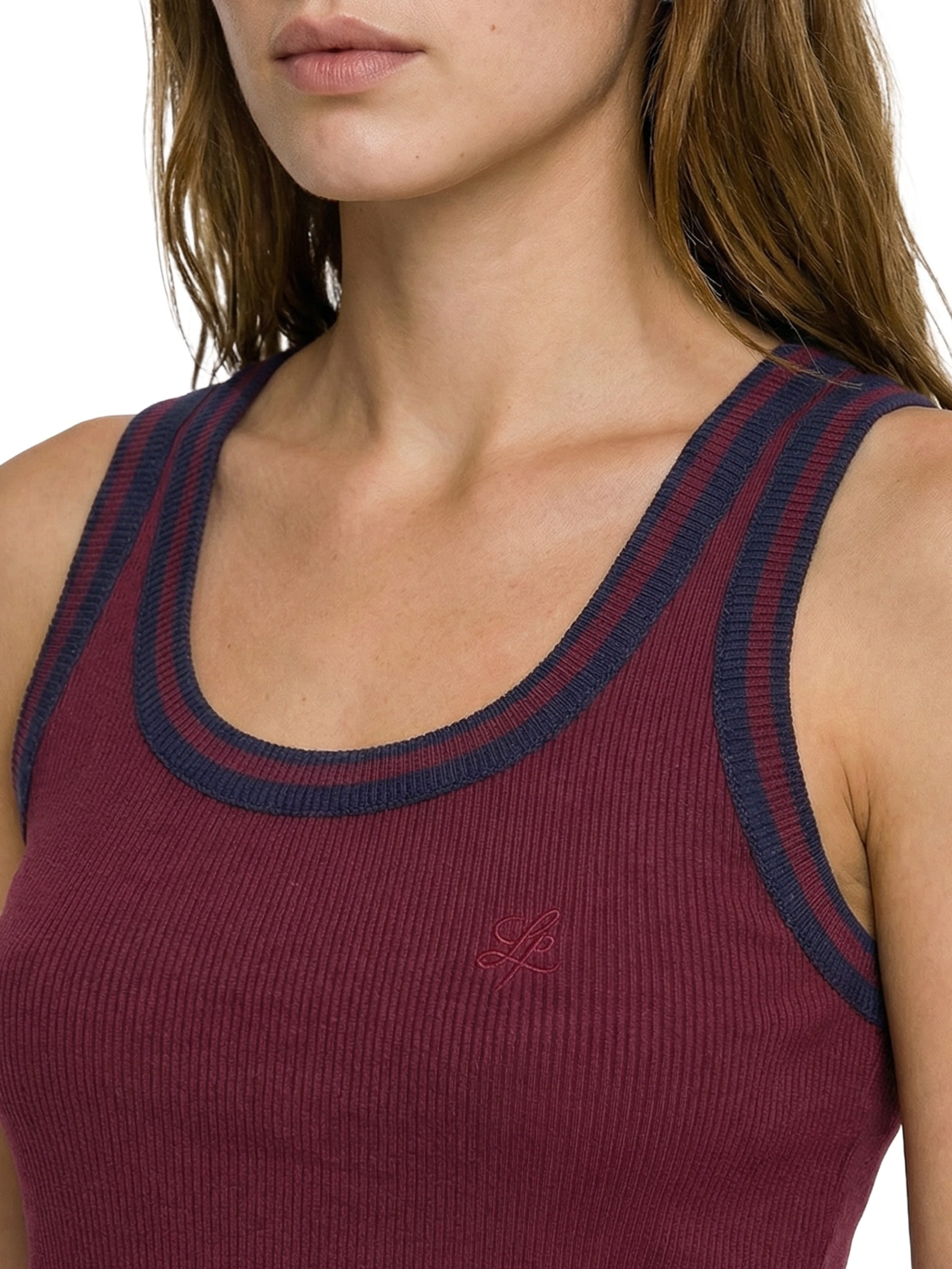 Regata Feminina Canelada Vermelho Lança Perfume