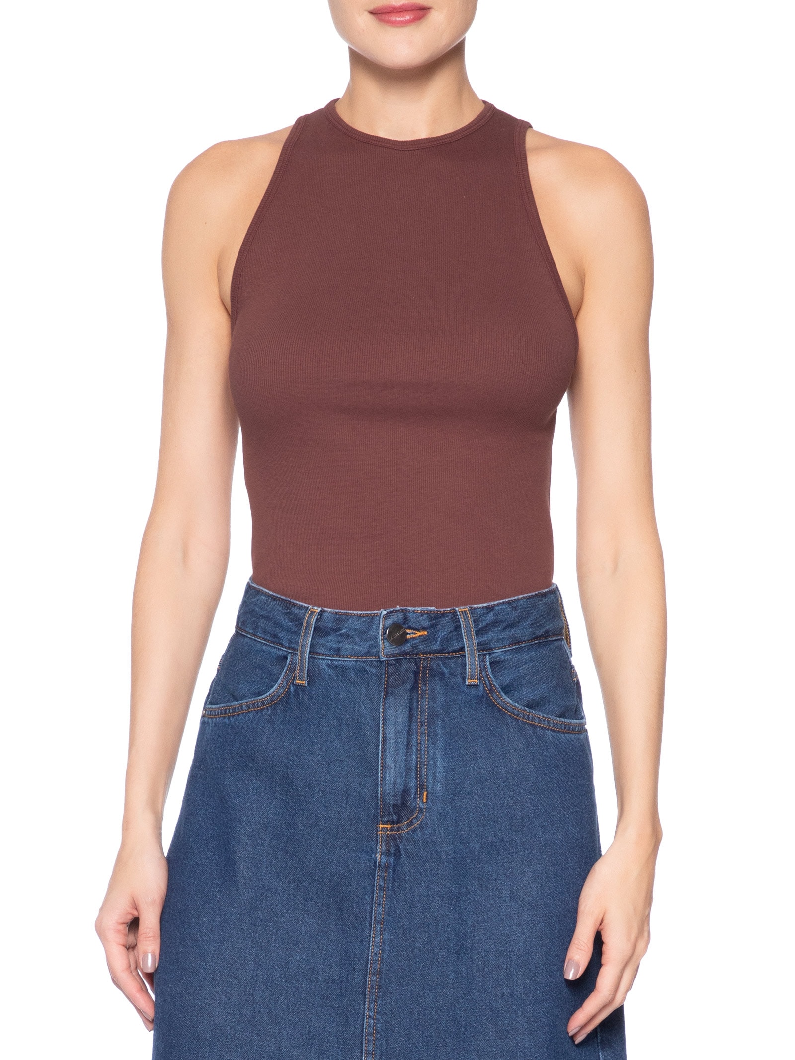 Regata Feminina City Marrom Le Lis