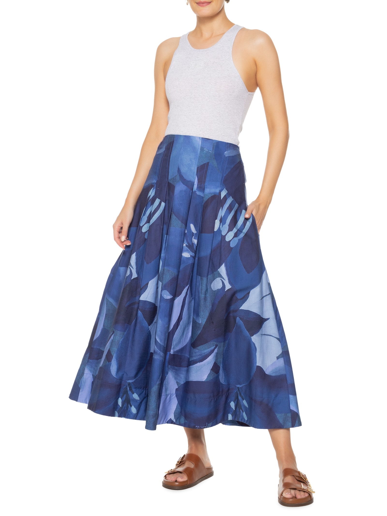 Regata Feminina Colorido Por Natureza Cinza Farm Praia