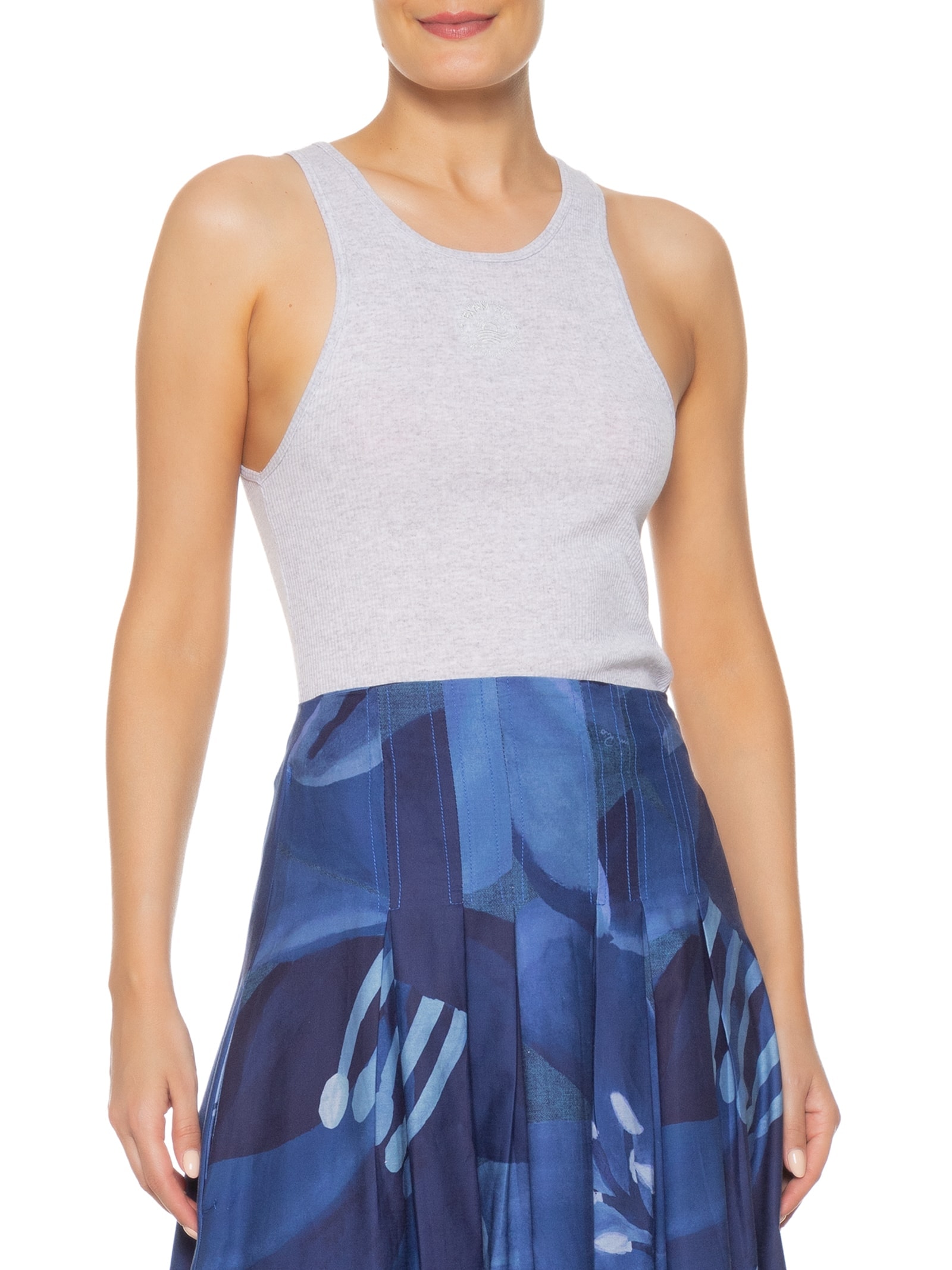 Regata Feminina Colorido Por Natureza Cinza Farm Praia