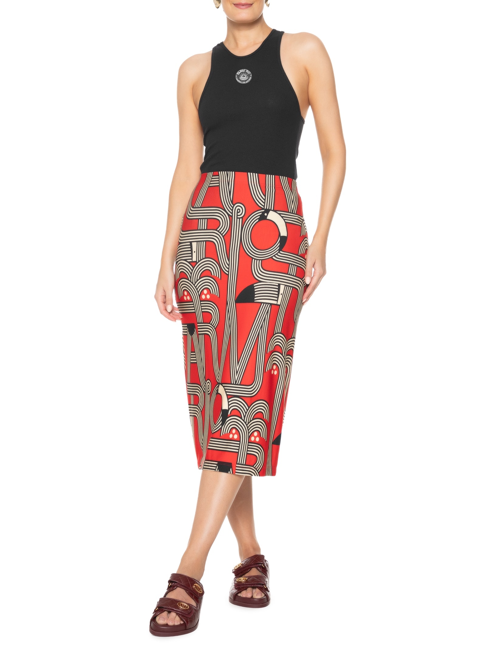 Regata Feminina Colorido Por Natureza Preto Farm Praia