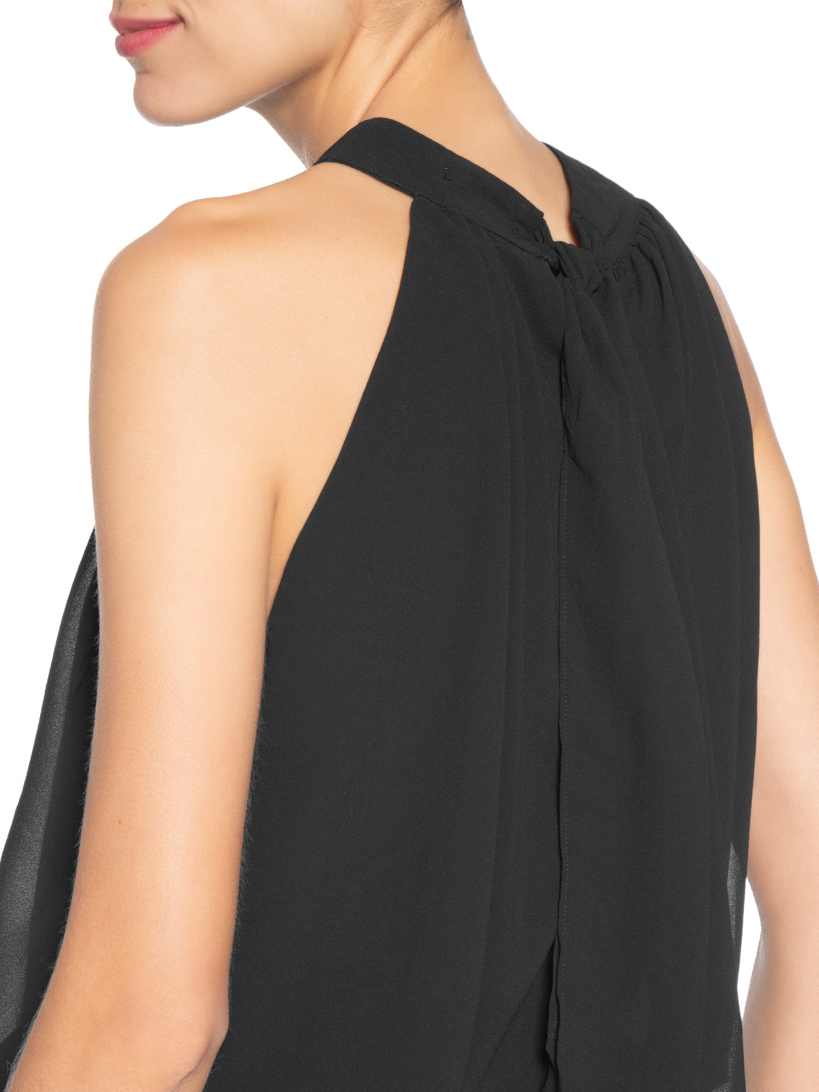 Regata Feminina Com Amarração Preto Market 33