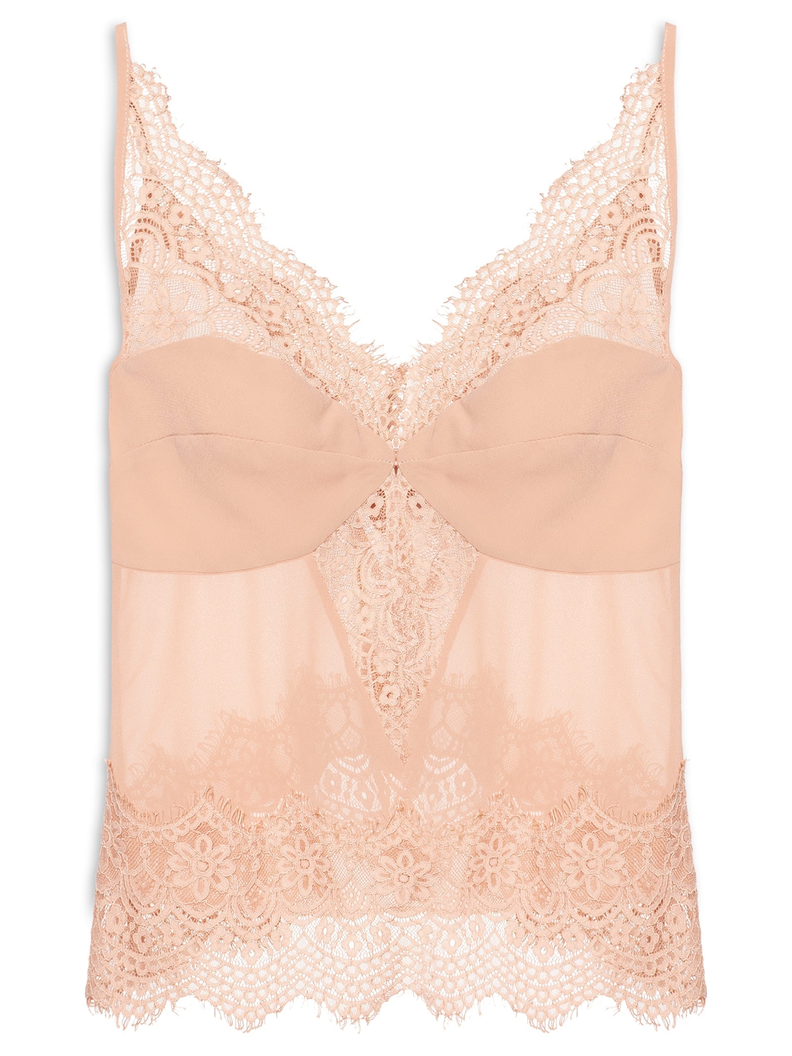 Regata Feminina Com Aplicação De Renda Bege '2Essential