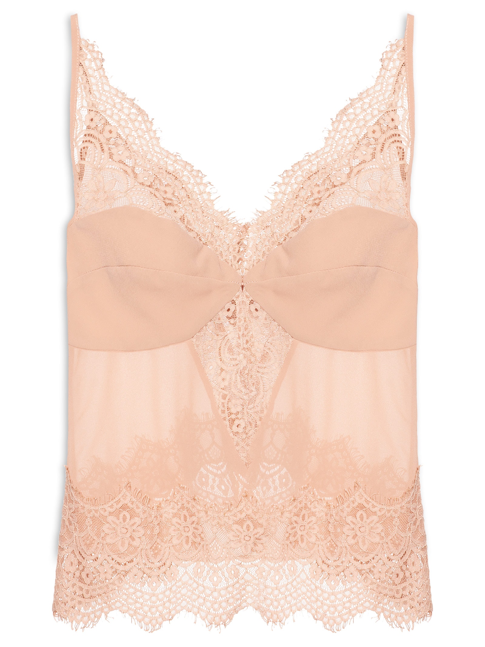 Regata Feminina Com Aplicação De Renda Bege '2Essential