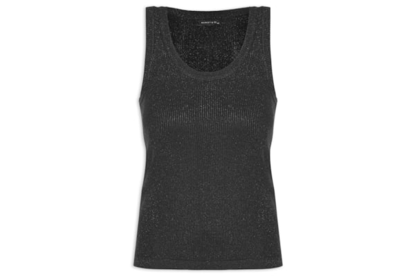 Regata Feminina Com Lurex - Preto
