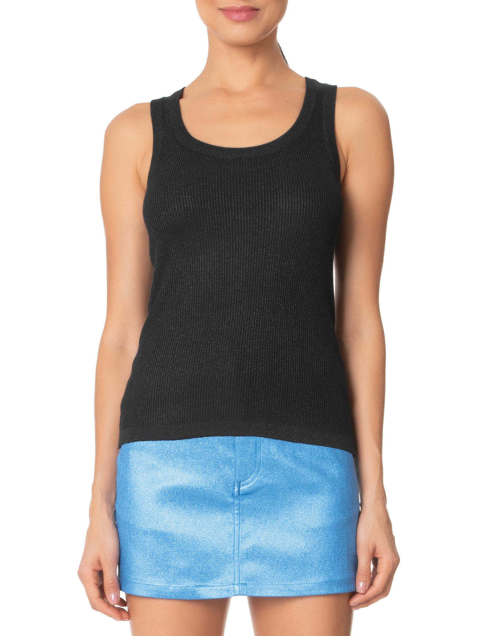 Regata Feminina Com Lurex Preto Market 33