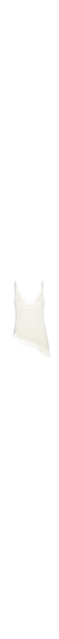 Regata Feminina Com Renda Decote V - Branco