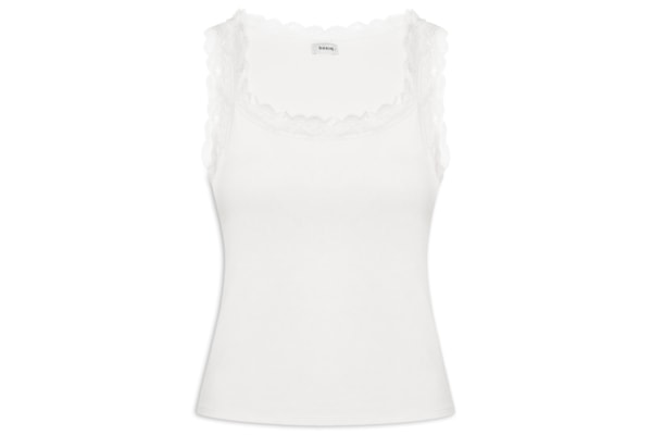 Regata Feminina Com Renda - Off White