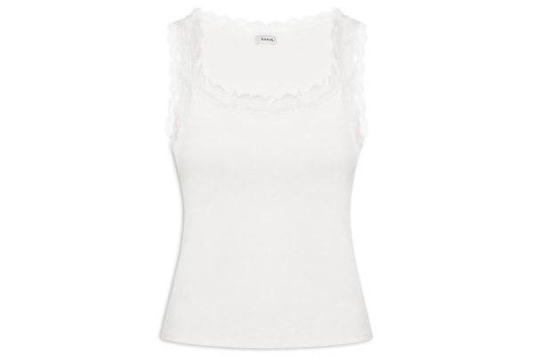 Regata Feminina Com Renda - Off White